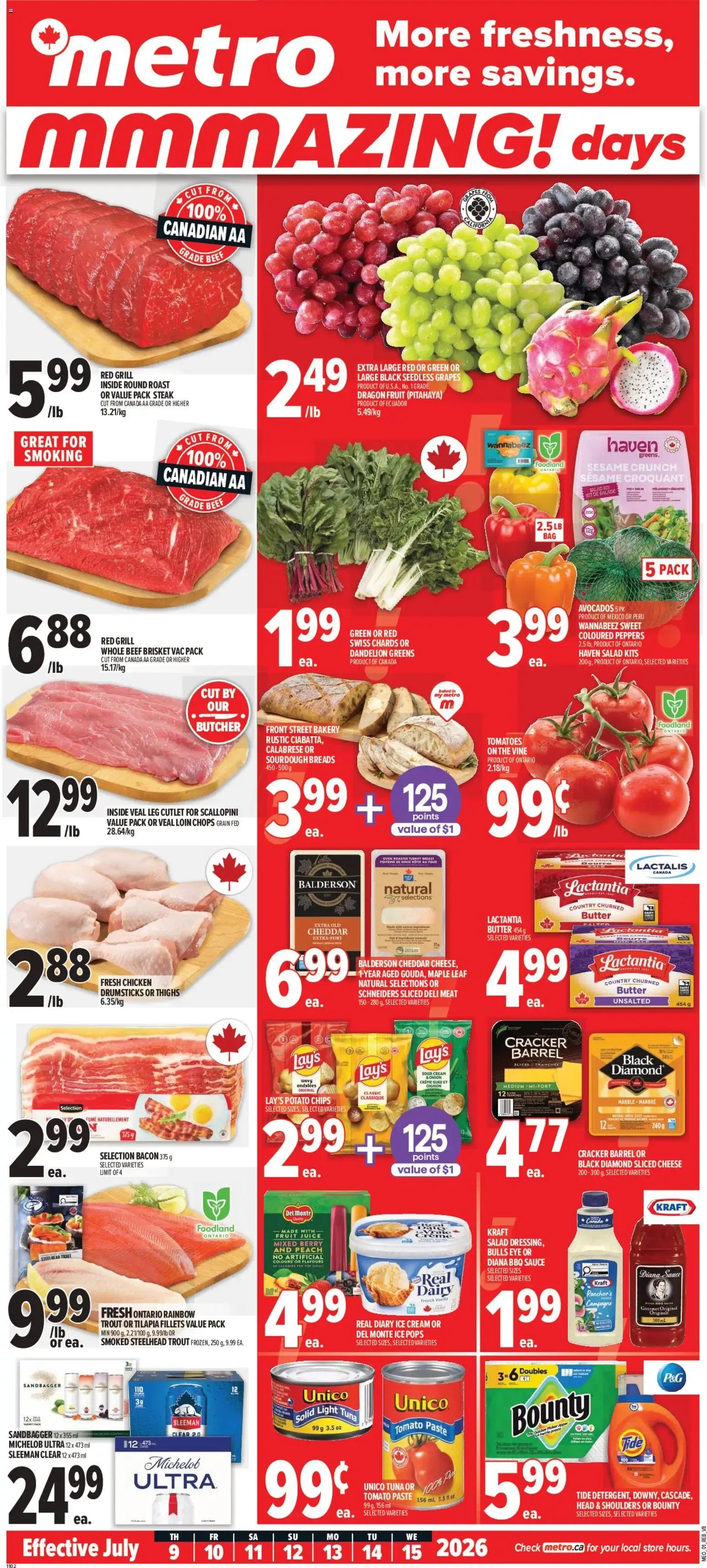 Metro weekly flyer - Québec from Jul 9, 2026 > weekly specials & deals from July 9 to July 15 2026 - flyer page 1