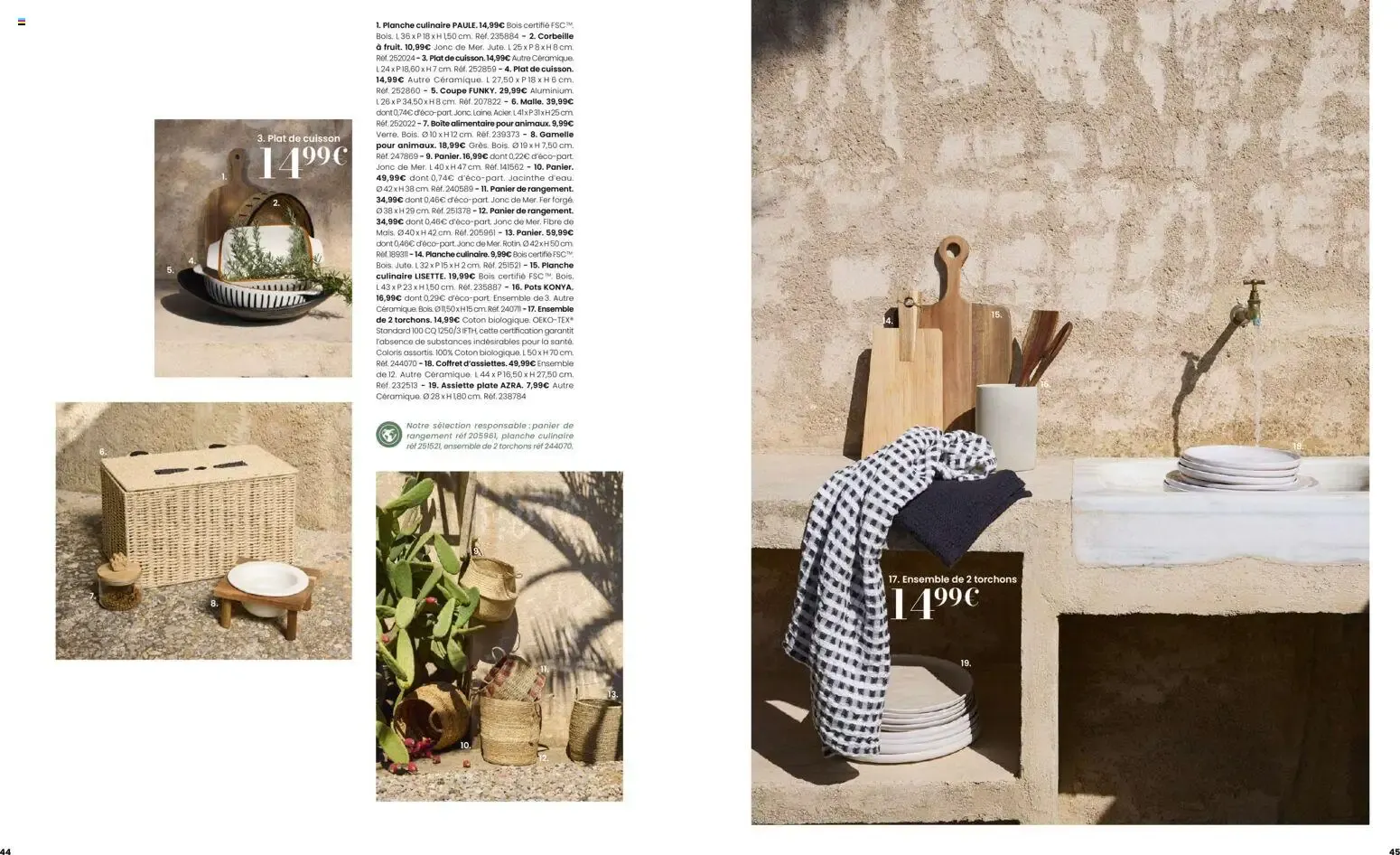 Maisons du Monde - Itinéraire Estival Collection Printemps - Été 2026 du 16 février au 1 septembre 2026 - Catalogue page 23