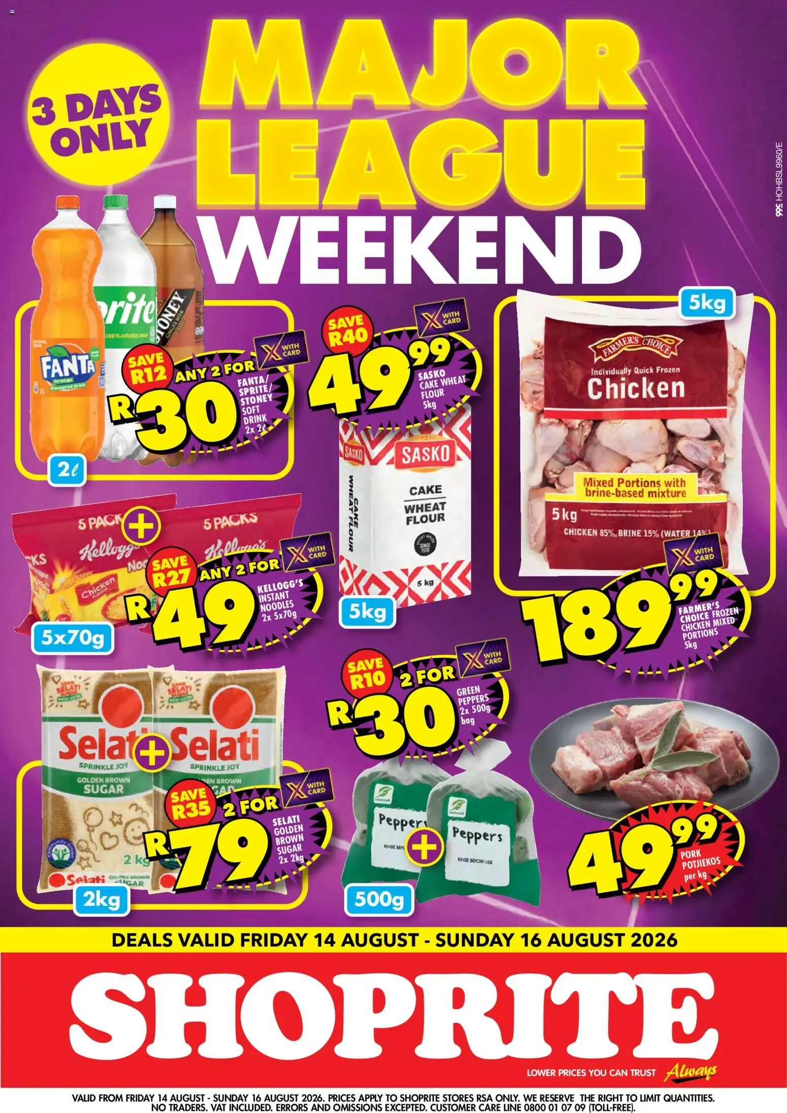 Shoprite - Major Weekend Deals (14/08/2026 - 16/08/2026) → Online Catalogue