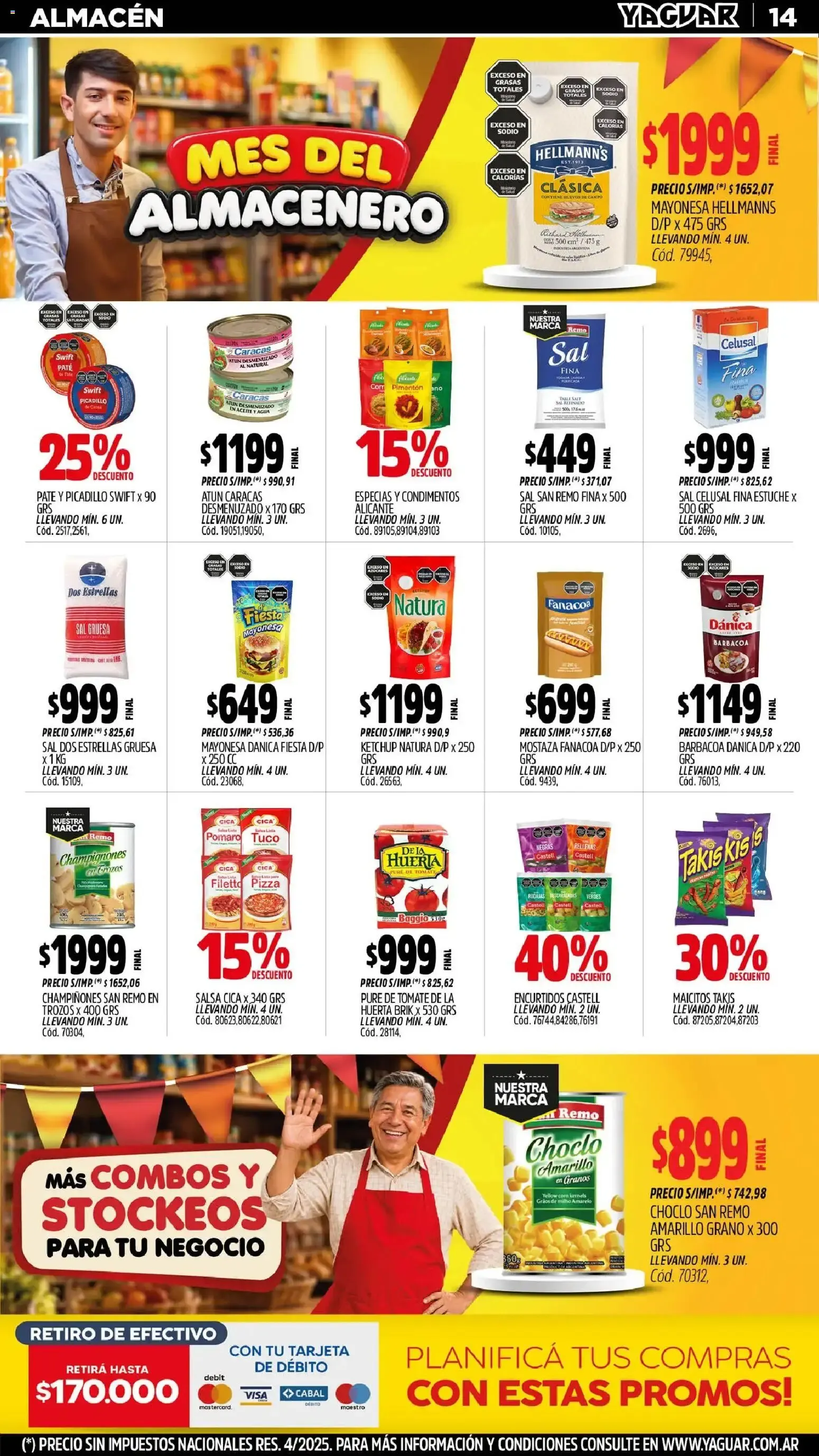 Ofertas de MAYORISTA YAGUAR MES DEL ALMACENERO 31 de agosto al 5 de septiembre 2026 - Página 14 del catálogo
