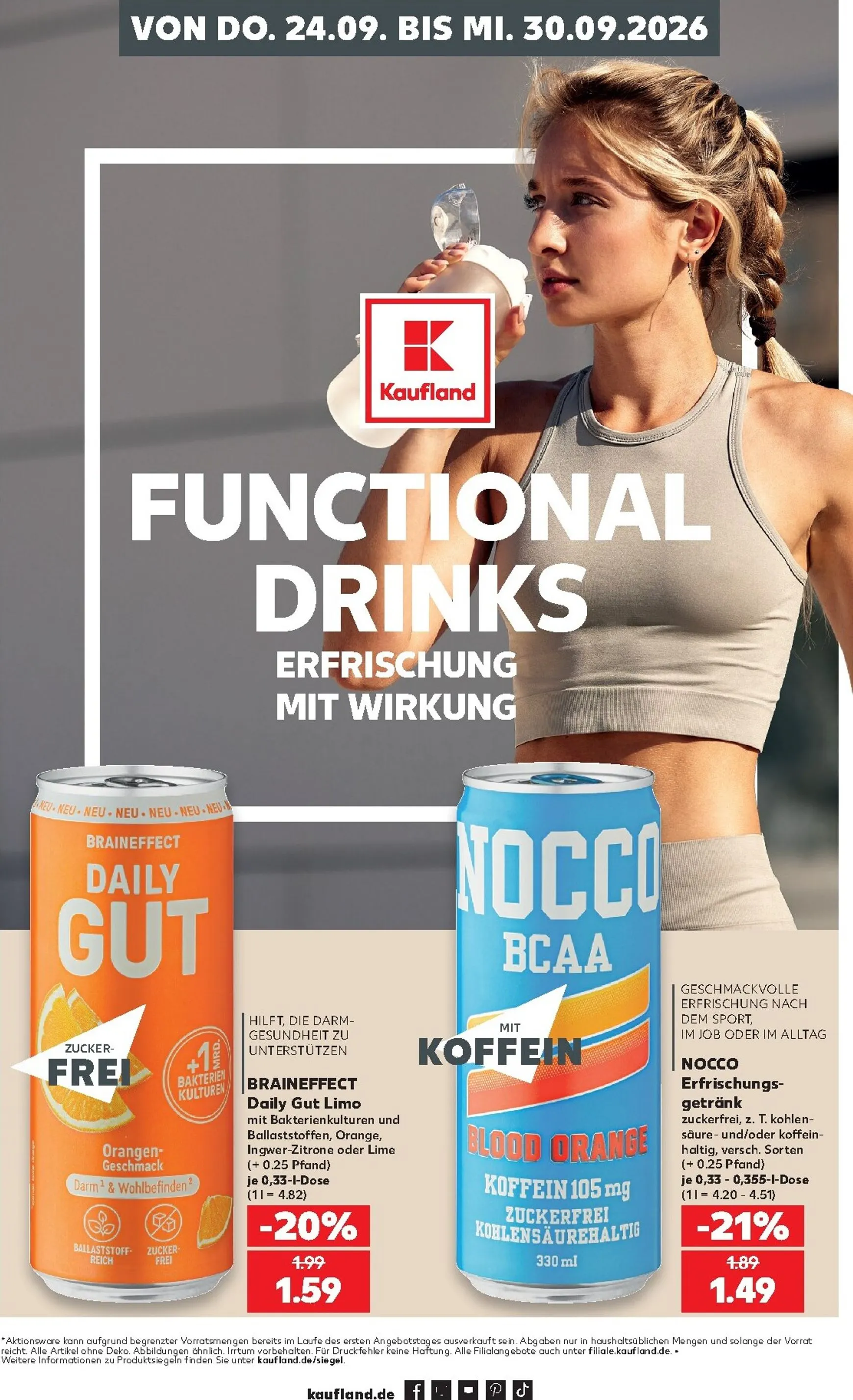 Kaufland - Functional Drinks Prospekt nächste Woche – von Donnerstag 24.09.2026 bis Mittwoch 30.09.2026 von 24. September bis 30. September 2026 - Prospekt seite 1