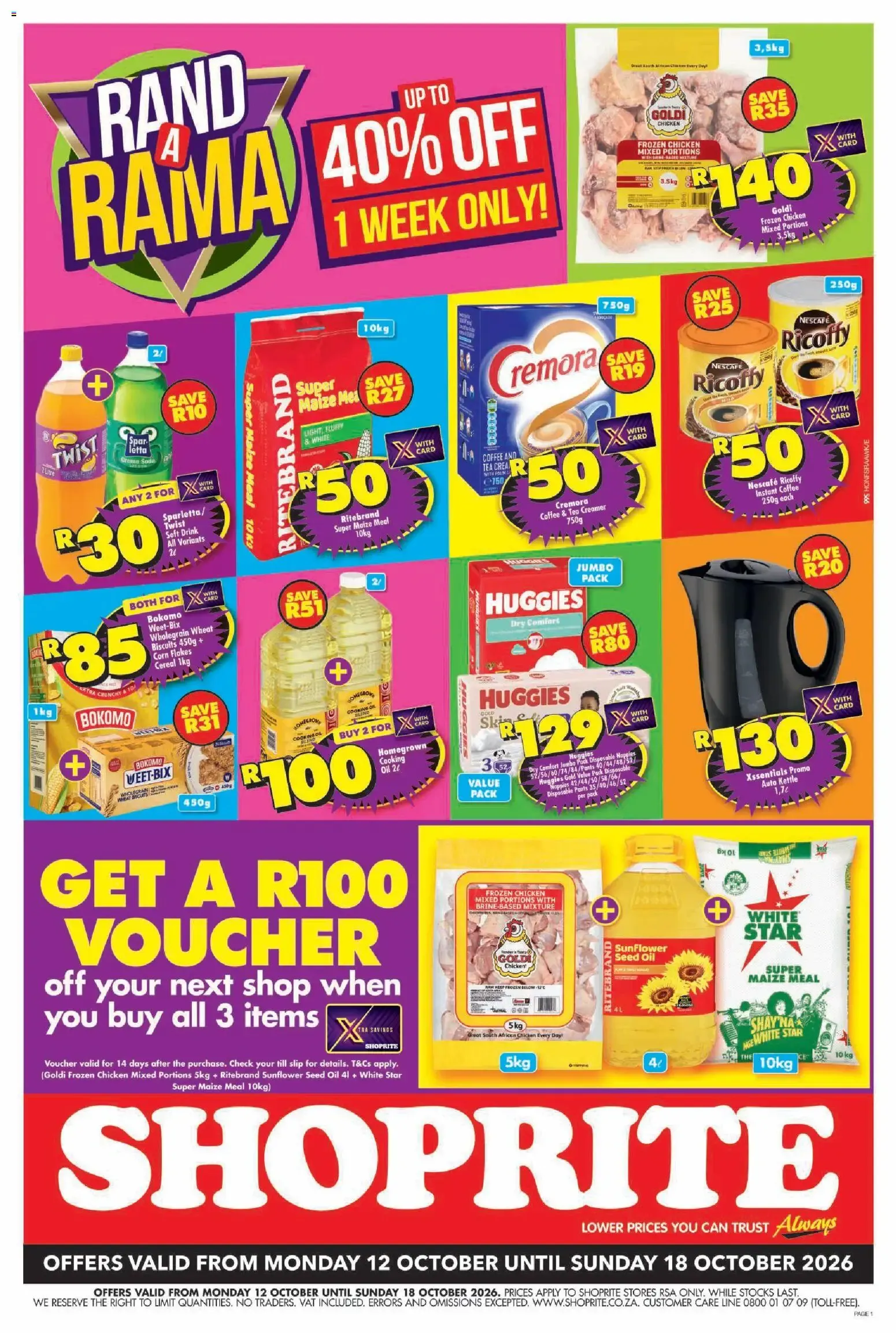 Shoprite Rand A Rama from 12 October to 18 October 2026 - Catalogue Page 1