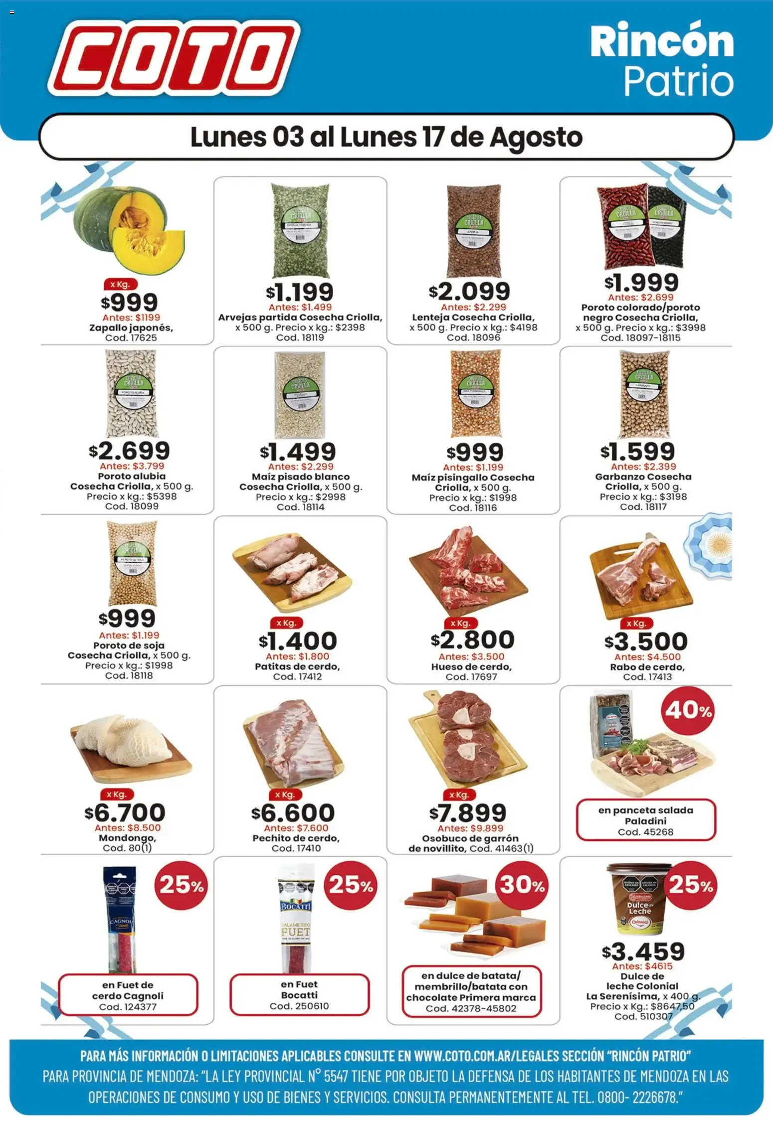 Ofertas de Coto Rincón Patrio 3 de agosto al 17 de agosto 2026 - Página 1 del catálogo