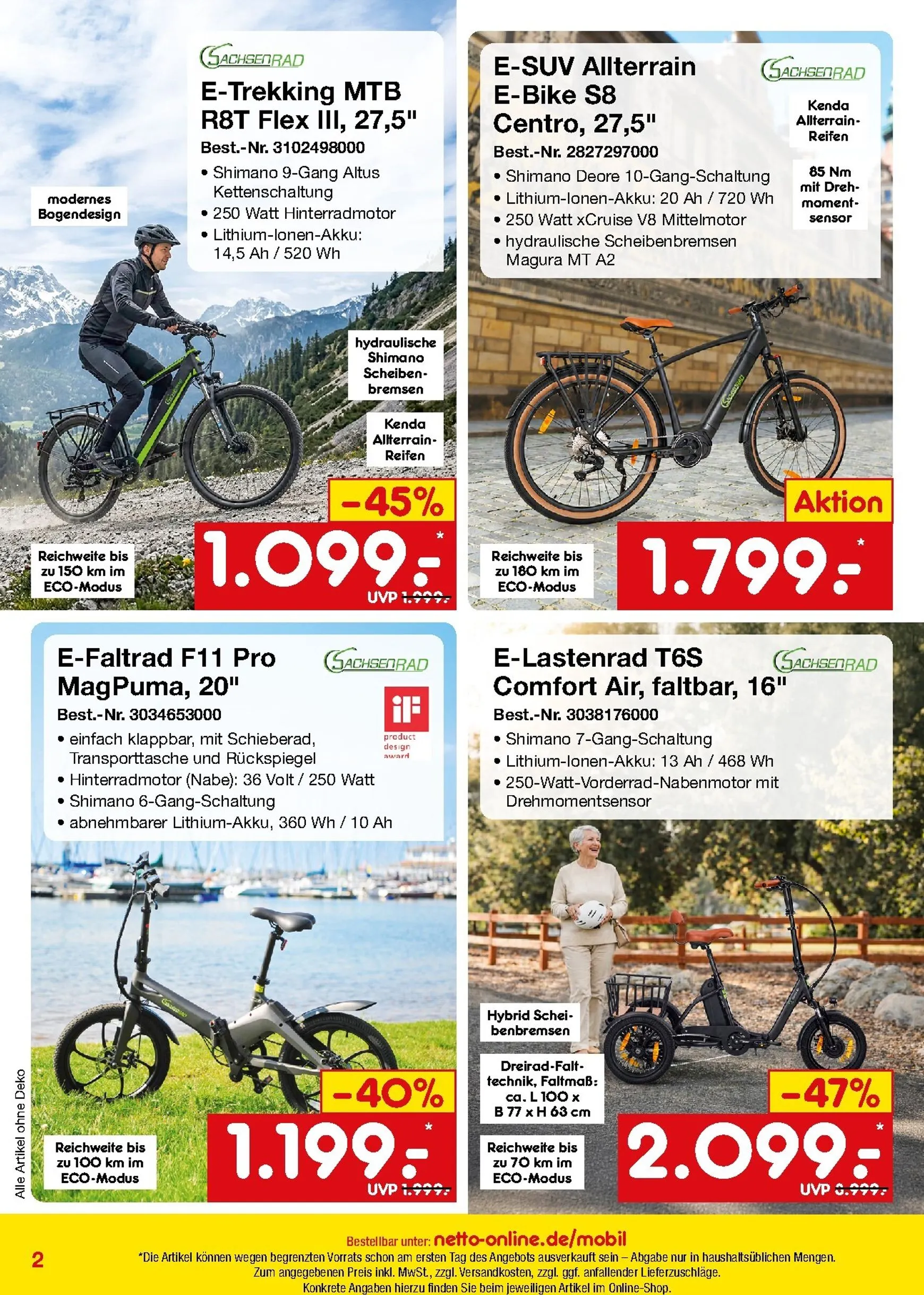 Netto Marken Discount - Online-Sonderangebote Mobilität Prospekt – von Samstag 01.08.2026 bis Montag 31.08.2026 von 1. August bis 31. August 2026 - Prospekt seite 2