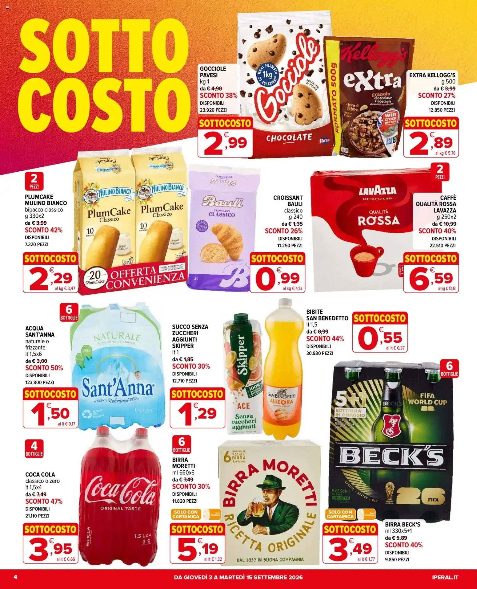 Iperal Supermercati Sotto Costo da 3 settembre a 15 settembre di 2026 - Pagina del volantino 4