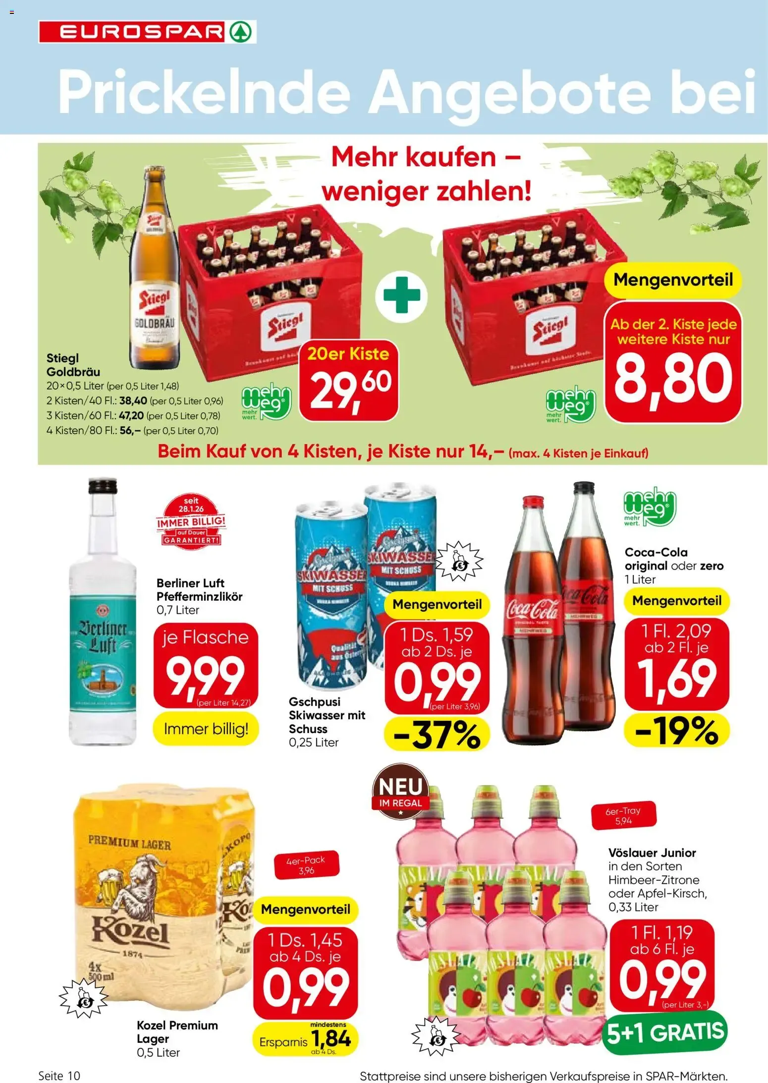 Eurospar Flugblatt von 16.07.2026 - Aktuelle Angebote von 16. Juli bis 29. Juli 2026 - Flugblätt seite  10