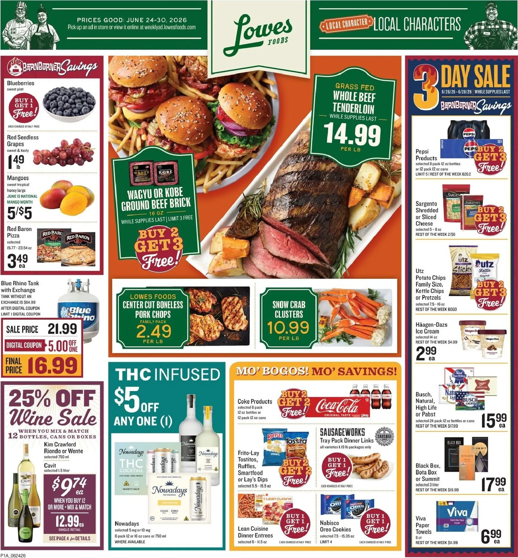 Current Lowes Foods leaflet valid from Wednesday 06/24/2026 to Tuesday 06/30/2026
