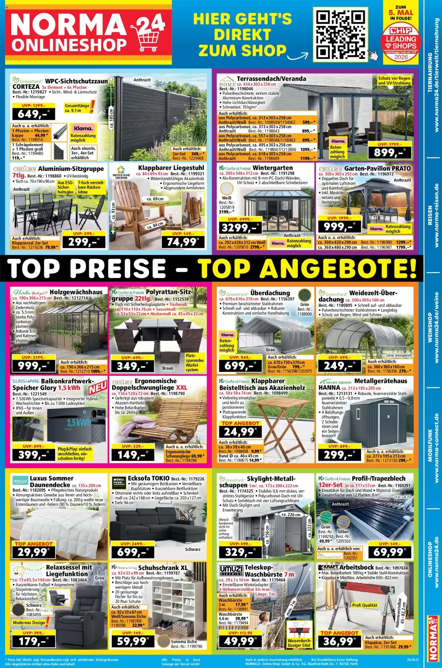 Norma Onlineshop (ab 24.08.2026) zum blättern » Angebote von 24. August bis 30. August 2026 - Prospekt seite 1