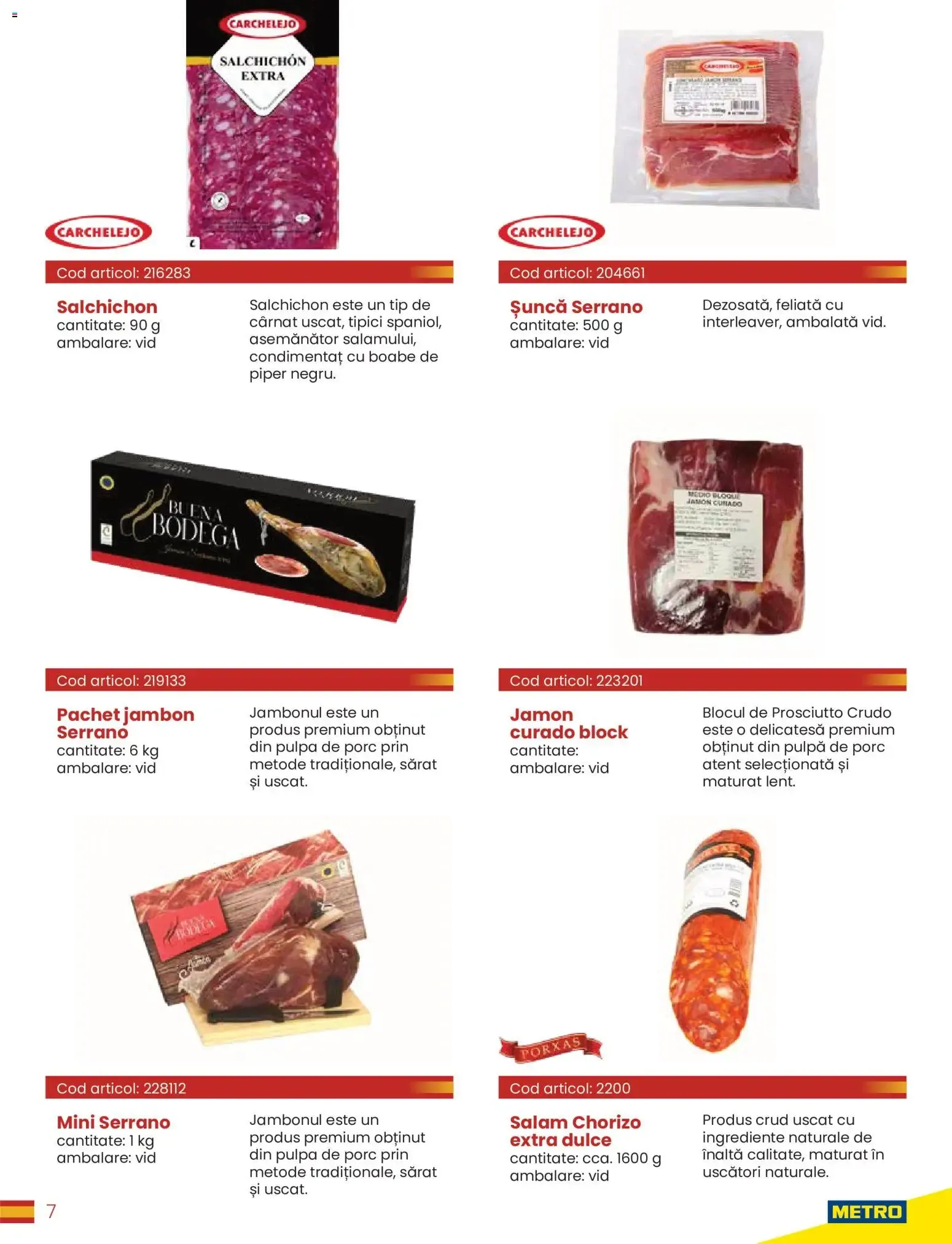 Catalog Metro Catalog Eat Spain, drink Spain - Oferta 30.03.2026 - 31.12.2026 de la 30 martie până la 31 decembrie 2026 - Revista Pagina 7