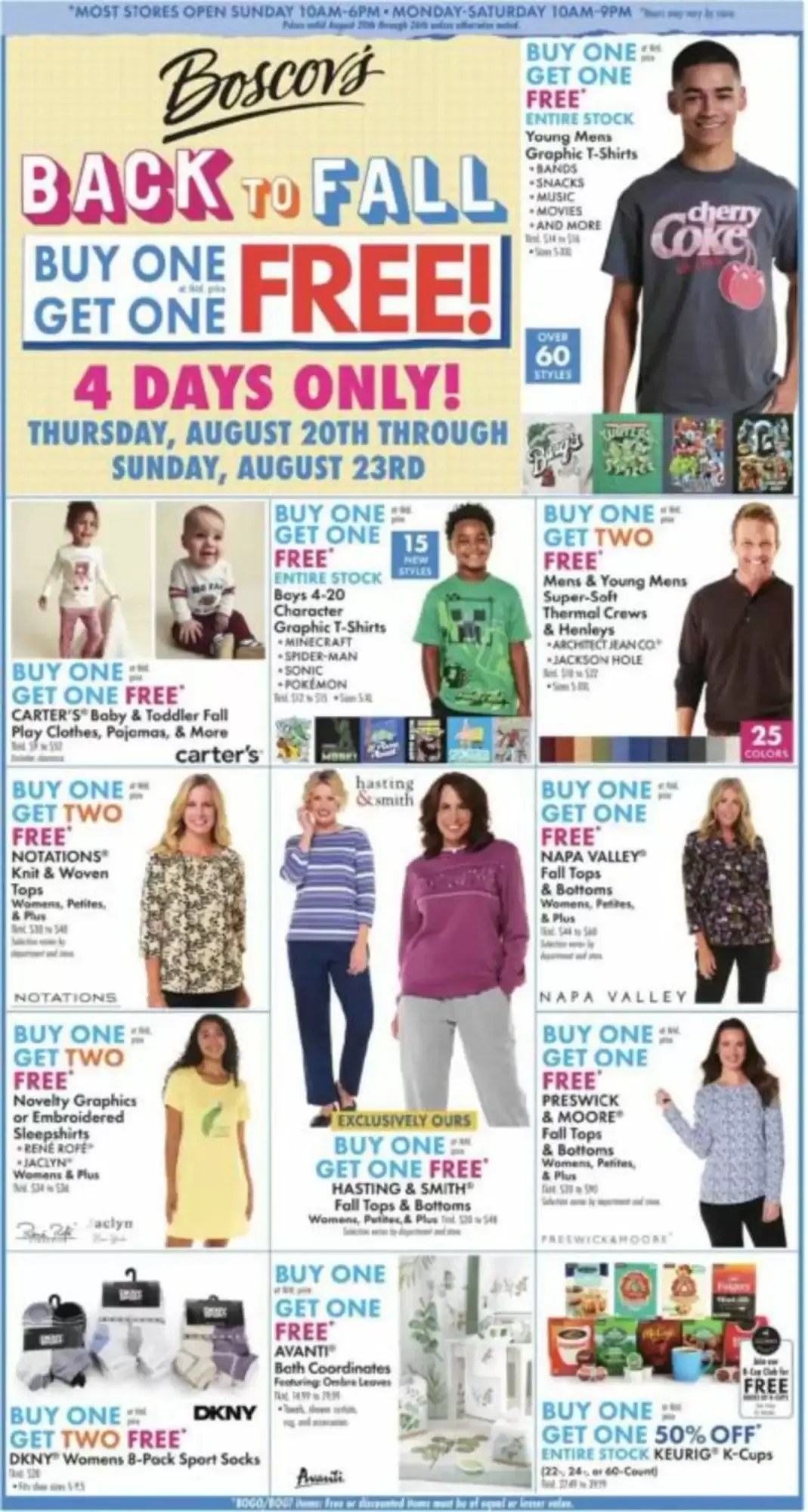 Boscov's Back to Fall - Buy One Get One Free