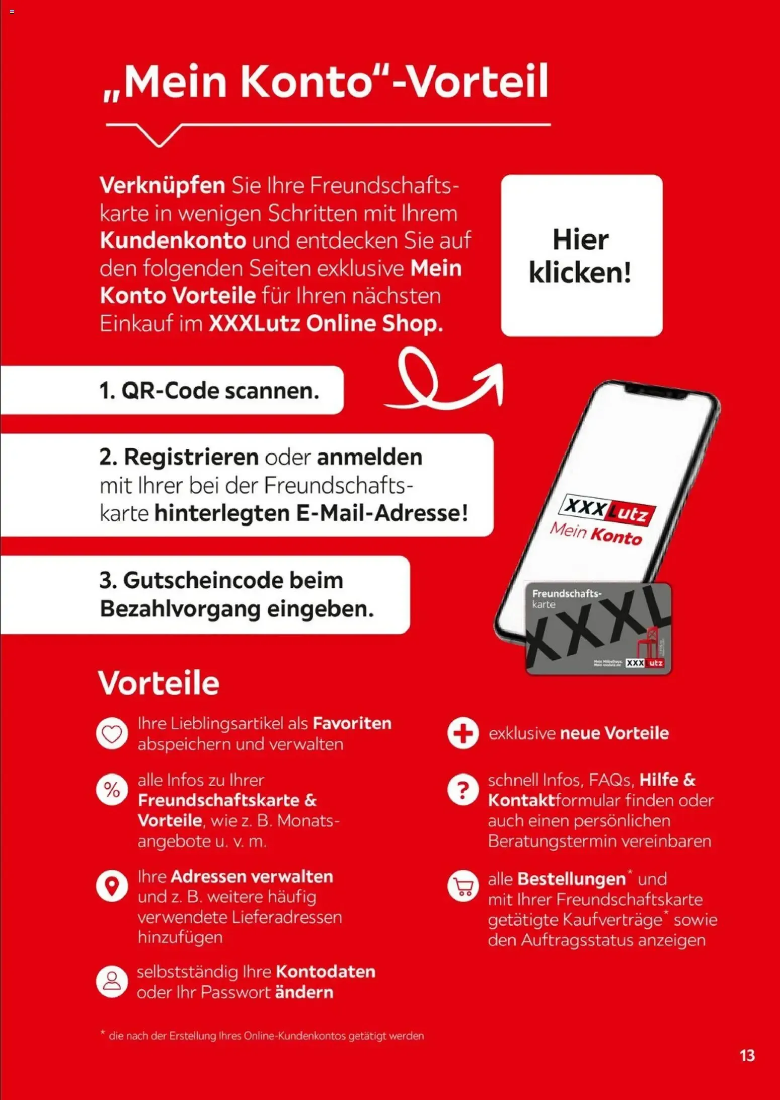 XXXL Lutz Freundschaftskartenjournal (ab 01.02.2026) zum Blättern von 1. Februar bis 31. Juli 2026 - Prospekt seite 13