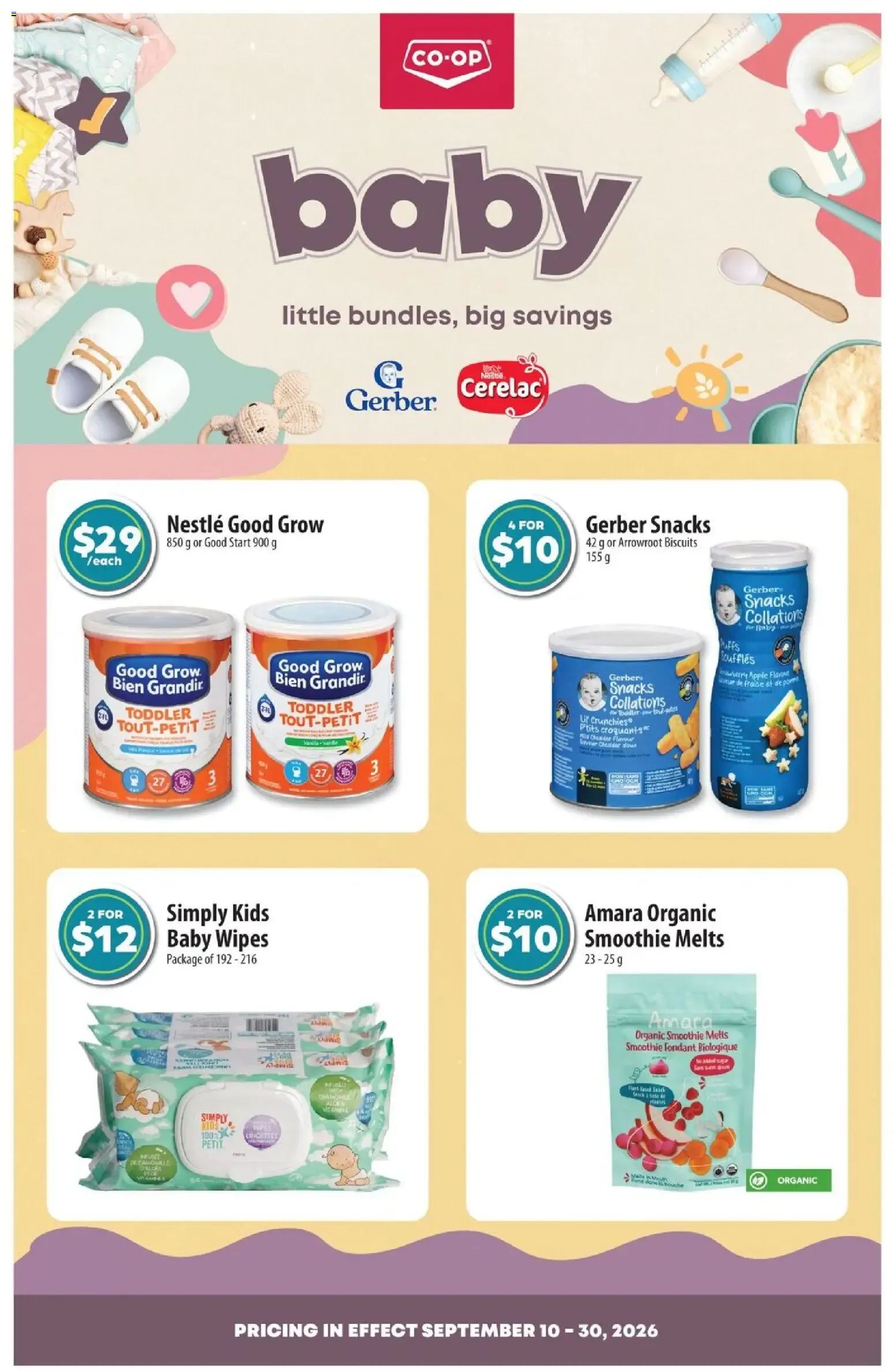 Co-op Food - Baby: Little bundles from Sep 10, 2026 > weekly specials & deals from September 10 to September 30 2026 - flyer page 1