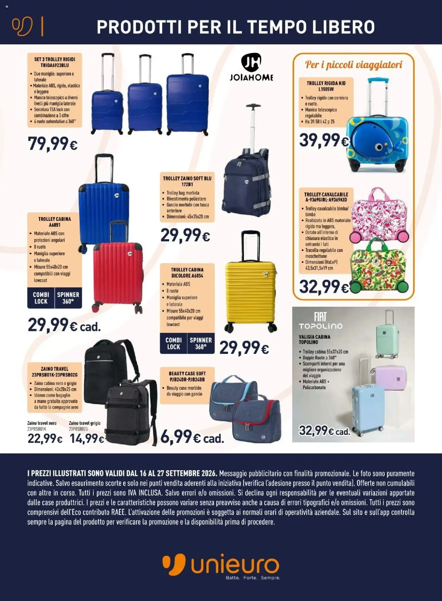 Nuovo Unieuro volantino Piccoli Elettrodomestici dal 16/09/2026 > offerte anteprima 🛍️ da 16 settembre a 27 settembre di 2026 - Pagina del volantino 23