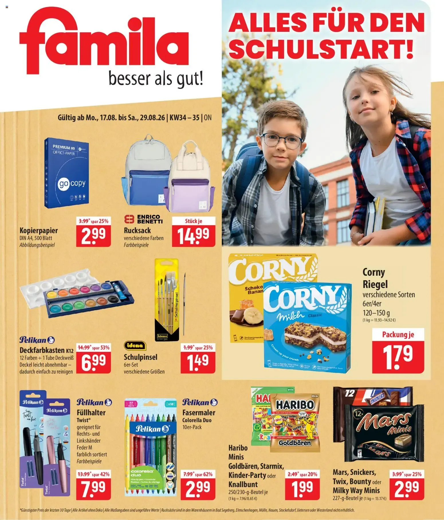 Famila Alles für den Schulstart (ab 17.08.2026) zum Blättern von 17. August bis 29. August 2026 - Prospekt seite 1