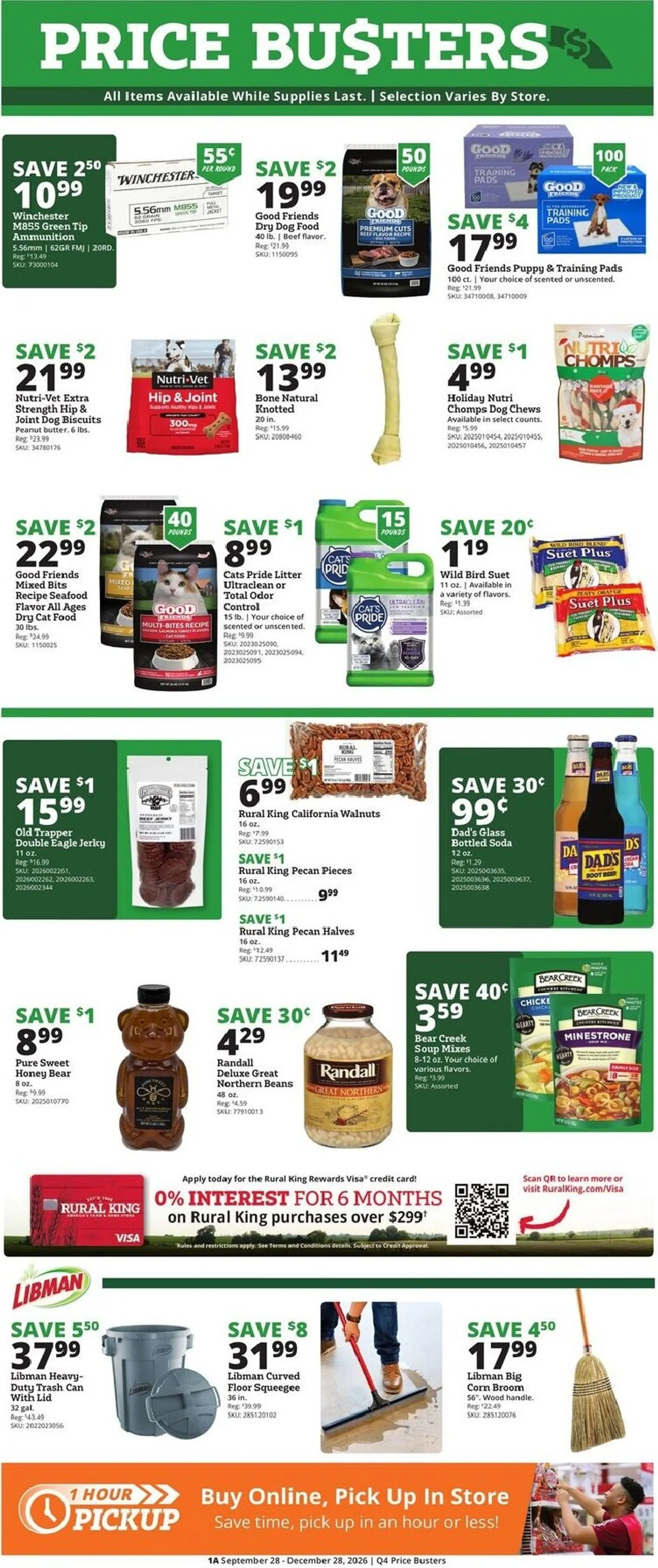 Current Rural King - Price Busters leaflet valid from Monday 09/28/2026 to Monday 12/28/2026
