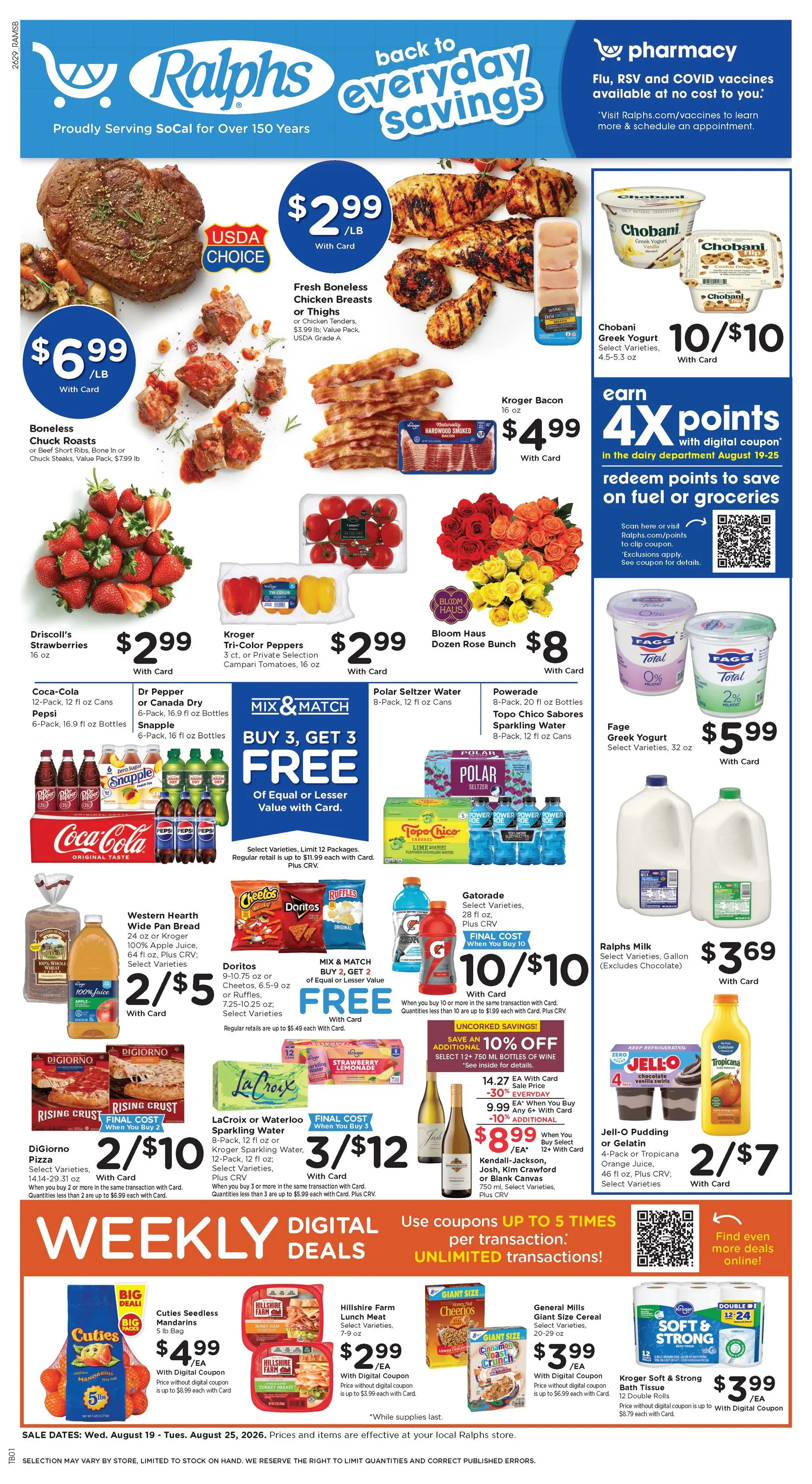Weekly ad Current Ralphs leaflet valid from Wednesday 08/19/2026 to Tuesday 08/25/2026 from August 19 to August 25 2026 - Page 1