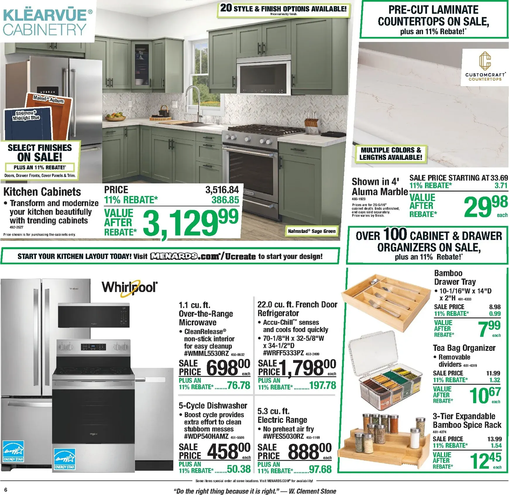 Weekly promotion Menards: 11% Rebate on Everything! spanning from July 23 to August 2 2026 - Page 8 for Catalogue 365
