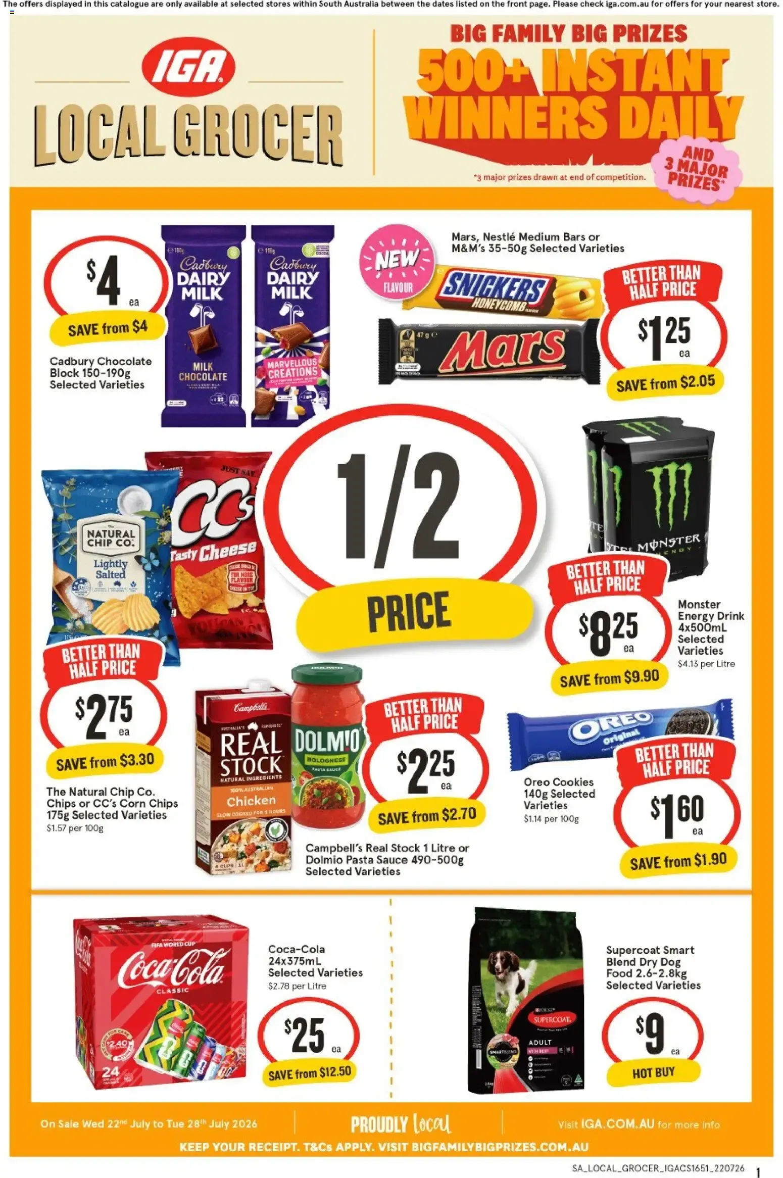 IGA Local Grocer - Big Family Big Prizes - Catalogue valid from 22 July to 28 July 2026 - page 1