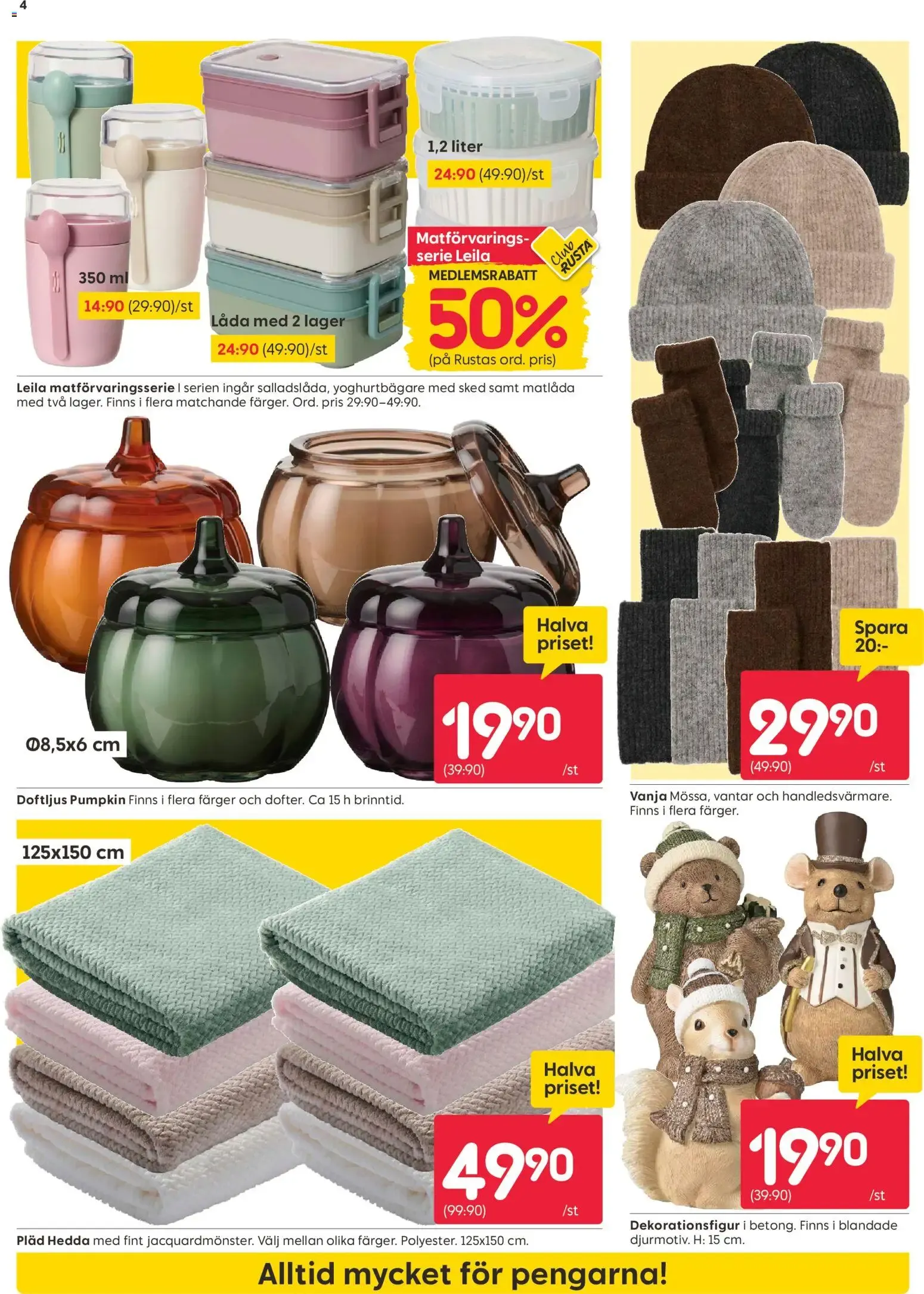 Rusta erbjudanden från 05/10/2026 - 11/10/2026 > Reklamblad nuvarande rabatter från 5 oktober till 11 oktober 2026 - Reklamblad sidor 4