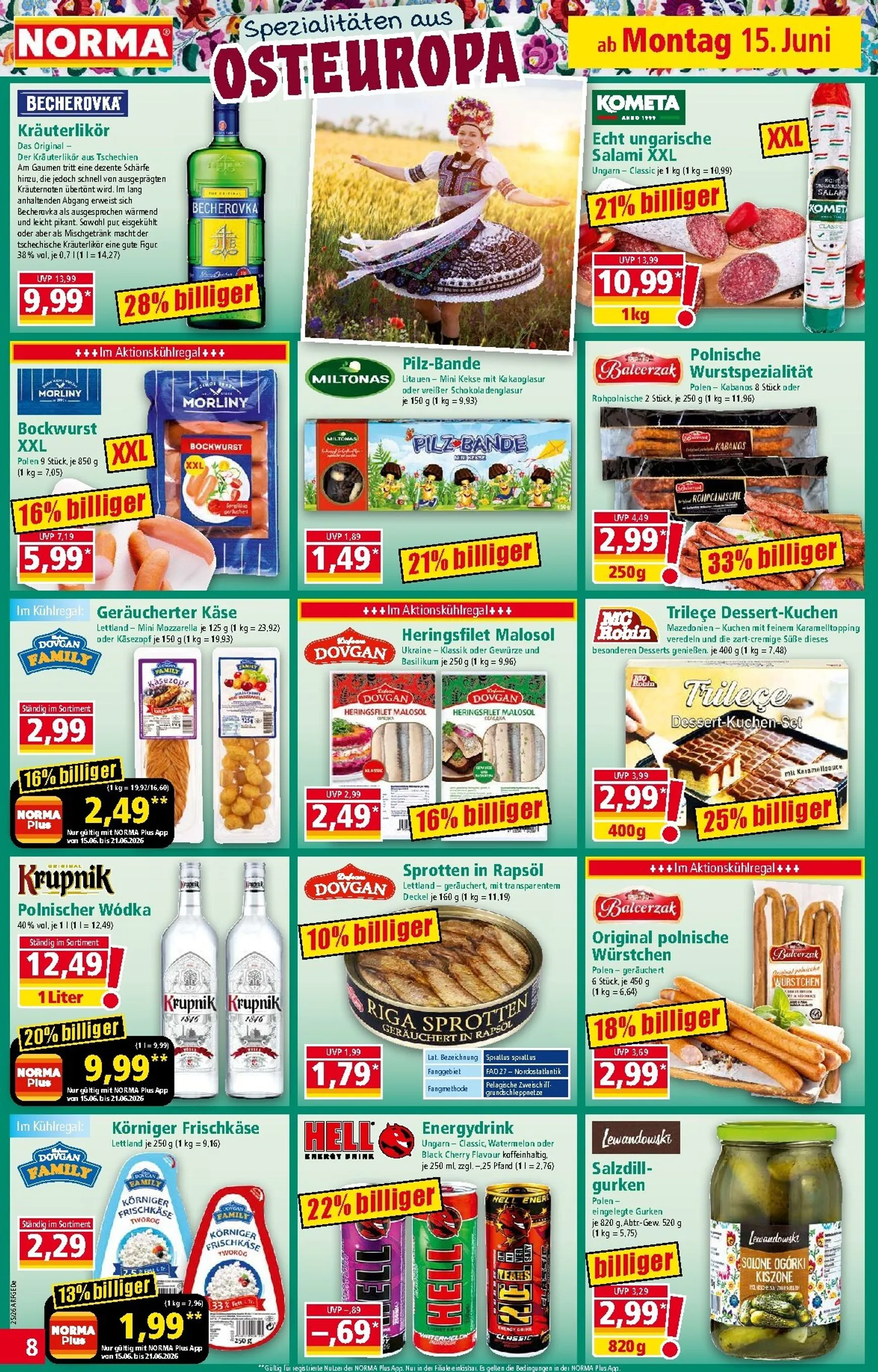 Norma Prospekt – von Montag 15.06.2026 bis Sonntag 21.06.2026 von 15. Juni bis 21. Juni 2026 - Prospekt seite 8