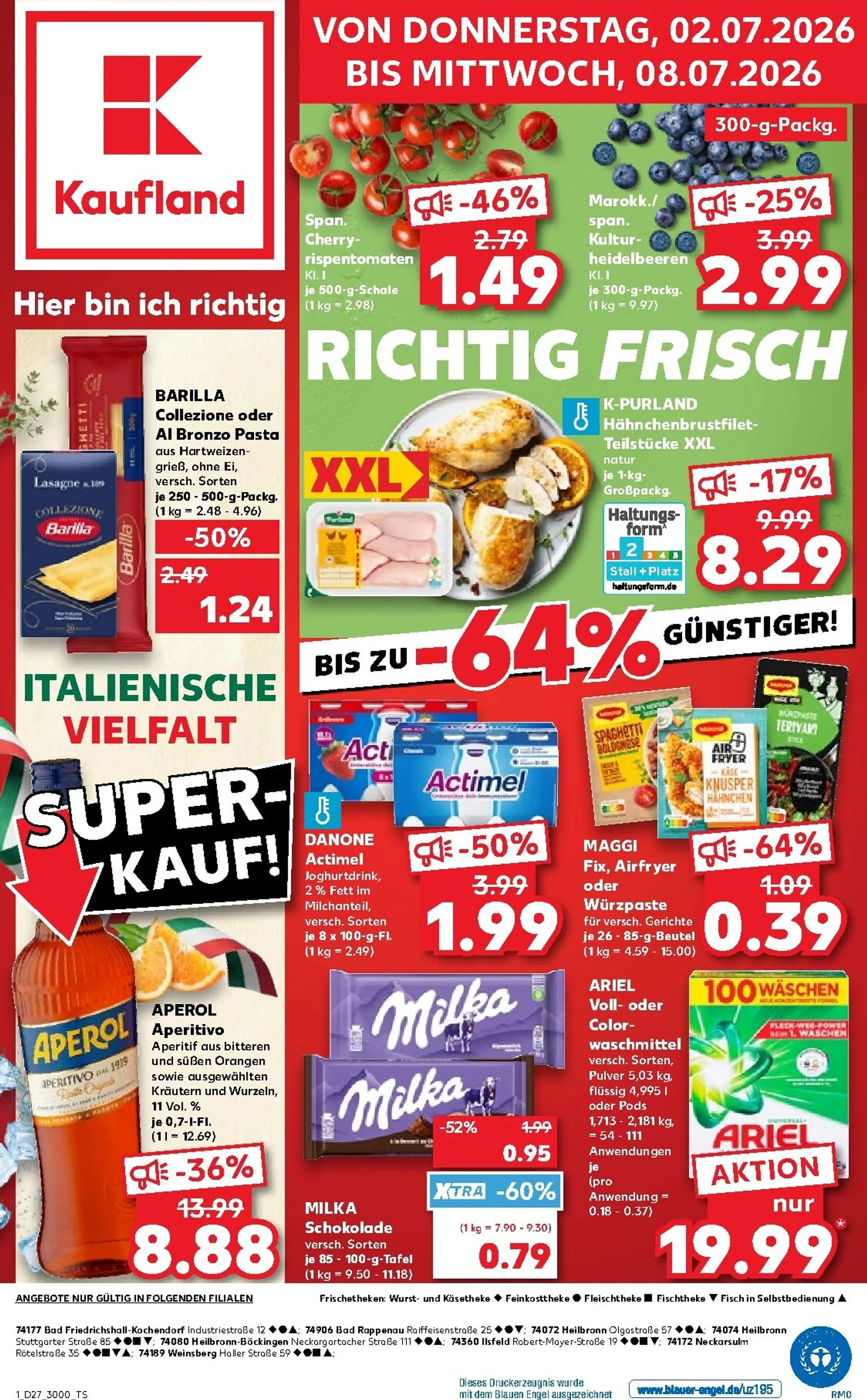 Kaufland Prospekt nächste Woche – von Donnerstag 02.07.2026 bis Mittwoch 08.07.2026 von 2. Juli bis 8. Juli 2026 - Prospekt seite 1