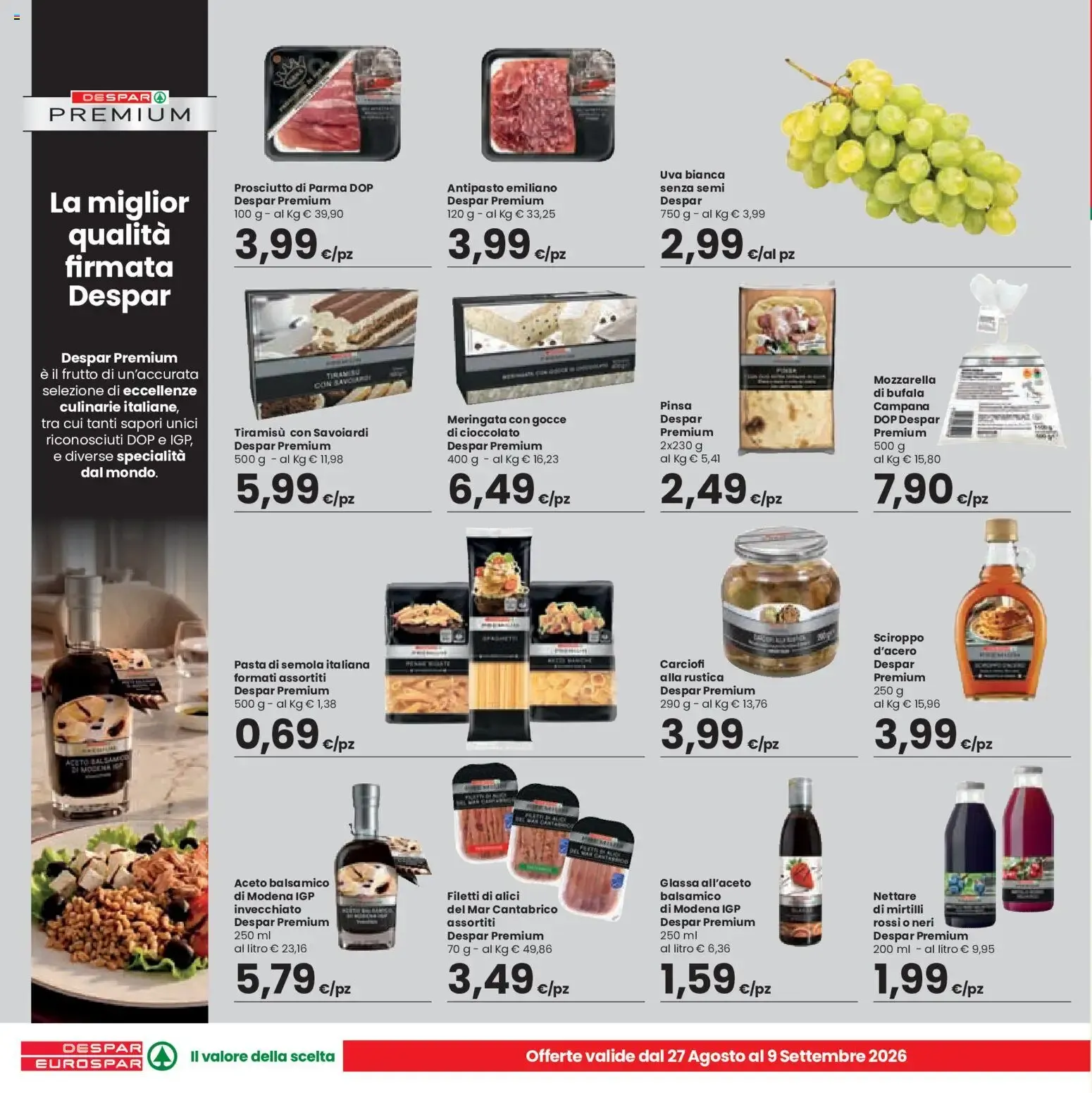 Despar Eurospar - Sconti Grandi Marche da 27 agosto a 9 settembre di 2026 - Pagina del volantino 10