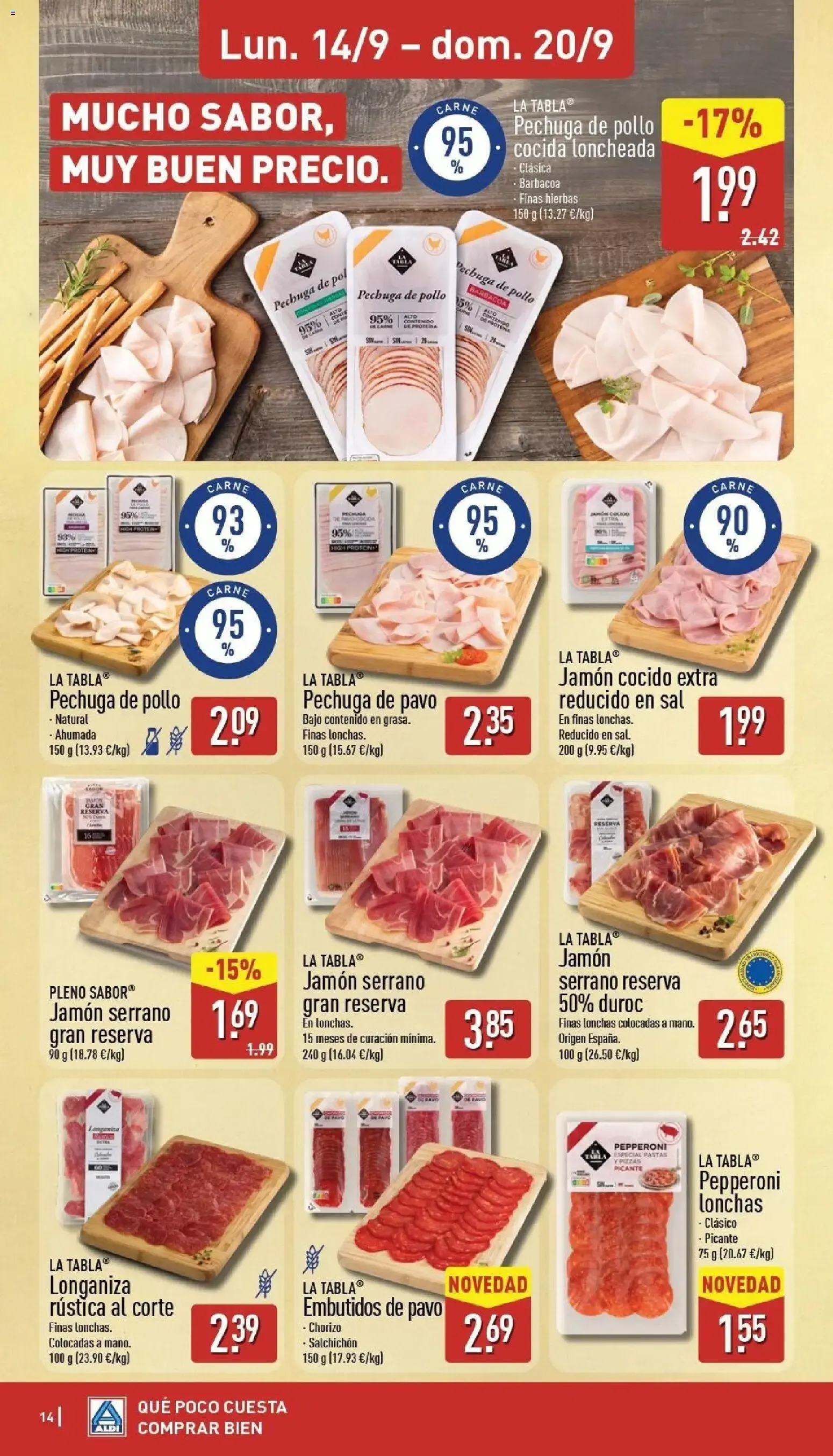 Catálogo de Aldi: Qué poco cuesta comprar bien 14 de septiembre al 20 de septiembre 2026 - Página 14