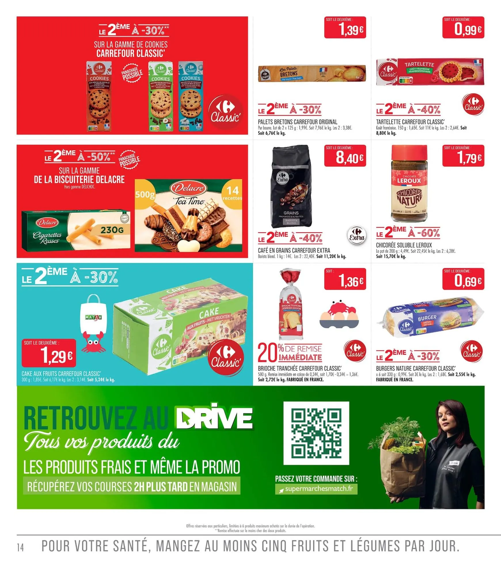 Flyer Match pour la semaine prochaine du du mardi 28/07/2026 au du dimanche 09/08/2026 du 28 juillet au 9 août 2026 - Catalogue page 14