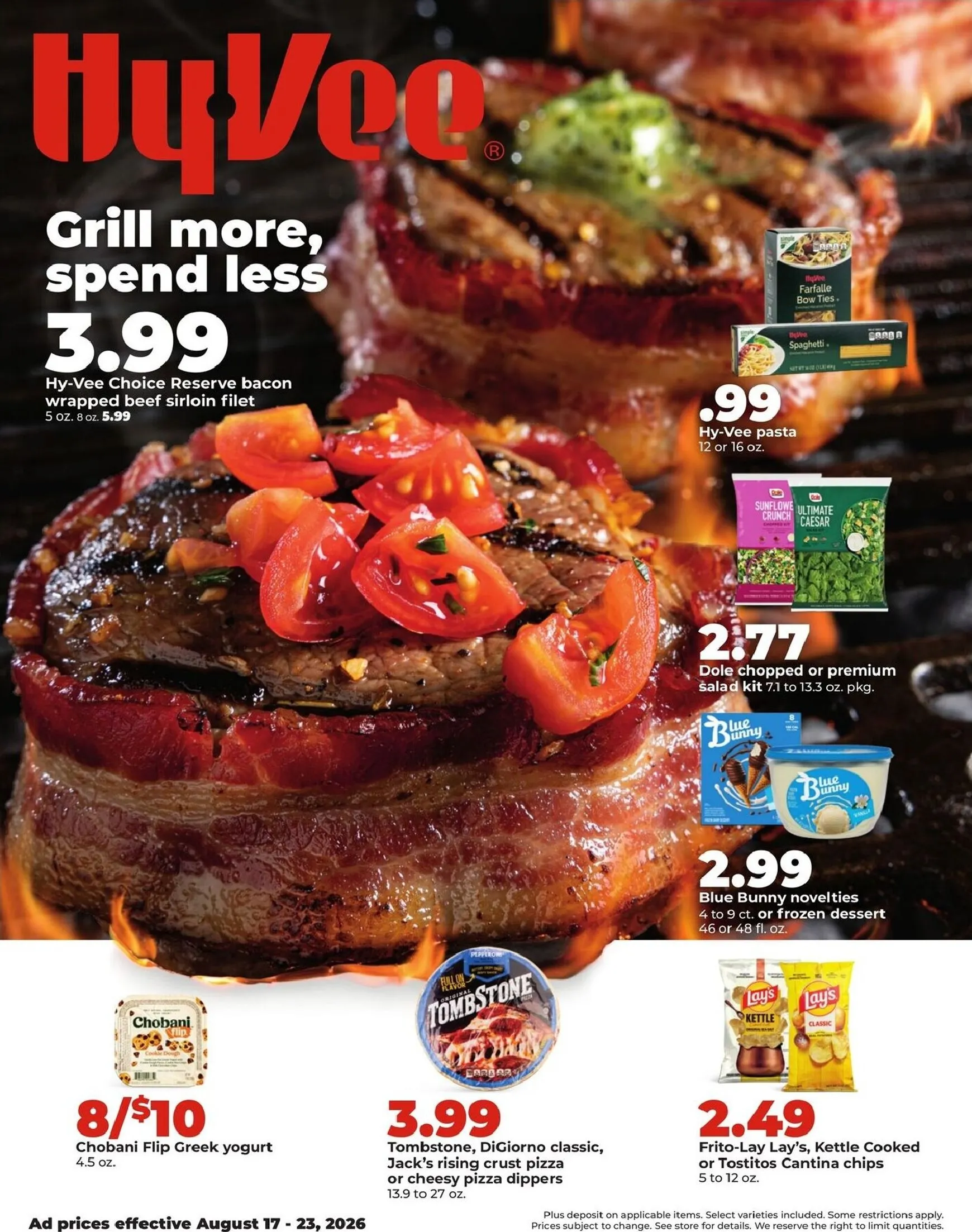 Weekly ad Current Hy Vee leaflet valid from Monday 08/17/2026 to Sunday 08/23/2026 from August 17 to August 23 2026 - Page 1