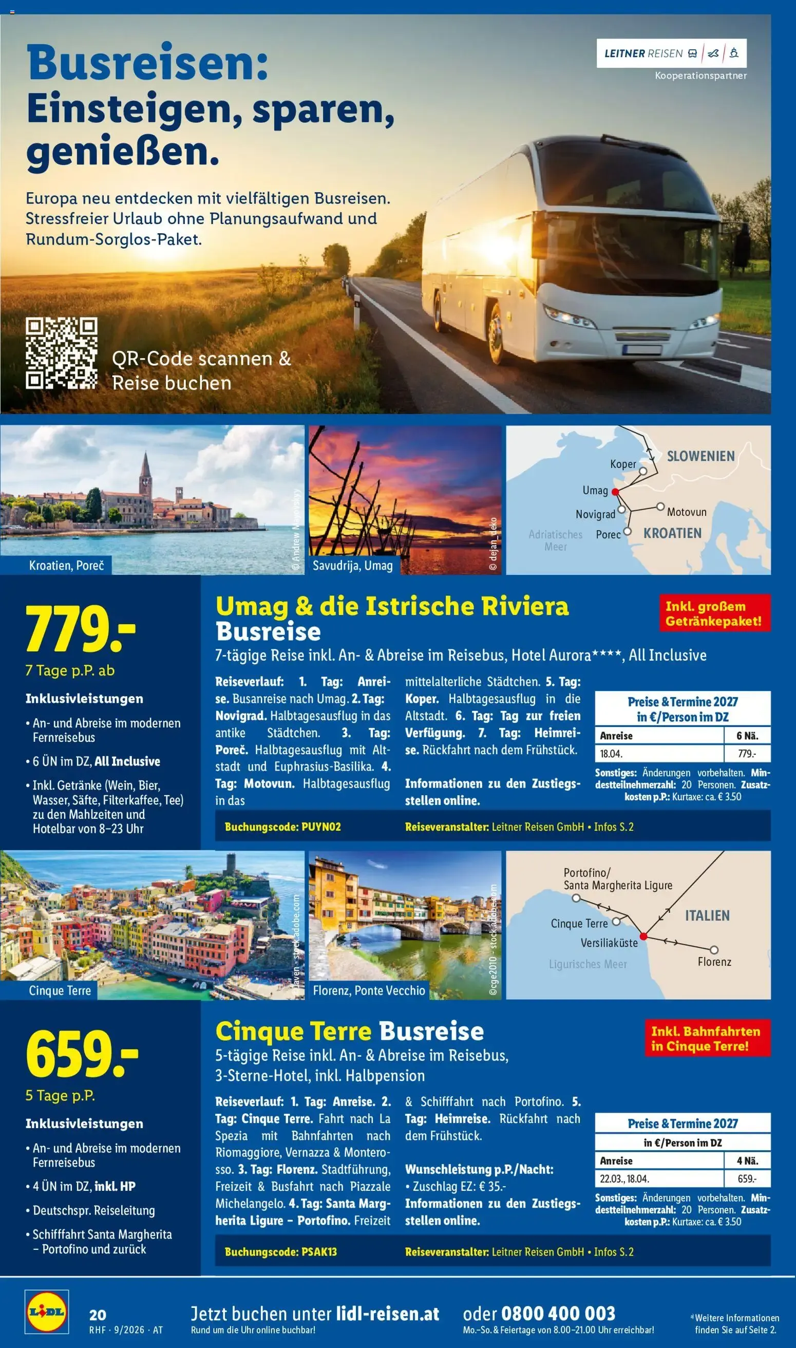 Lidl September Reise - Highlights ab 31.08.2026 - Angebote ab donnerstag von 31. August bis 30. September 2026 - Flugblätt seite  20