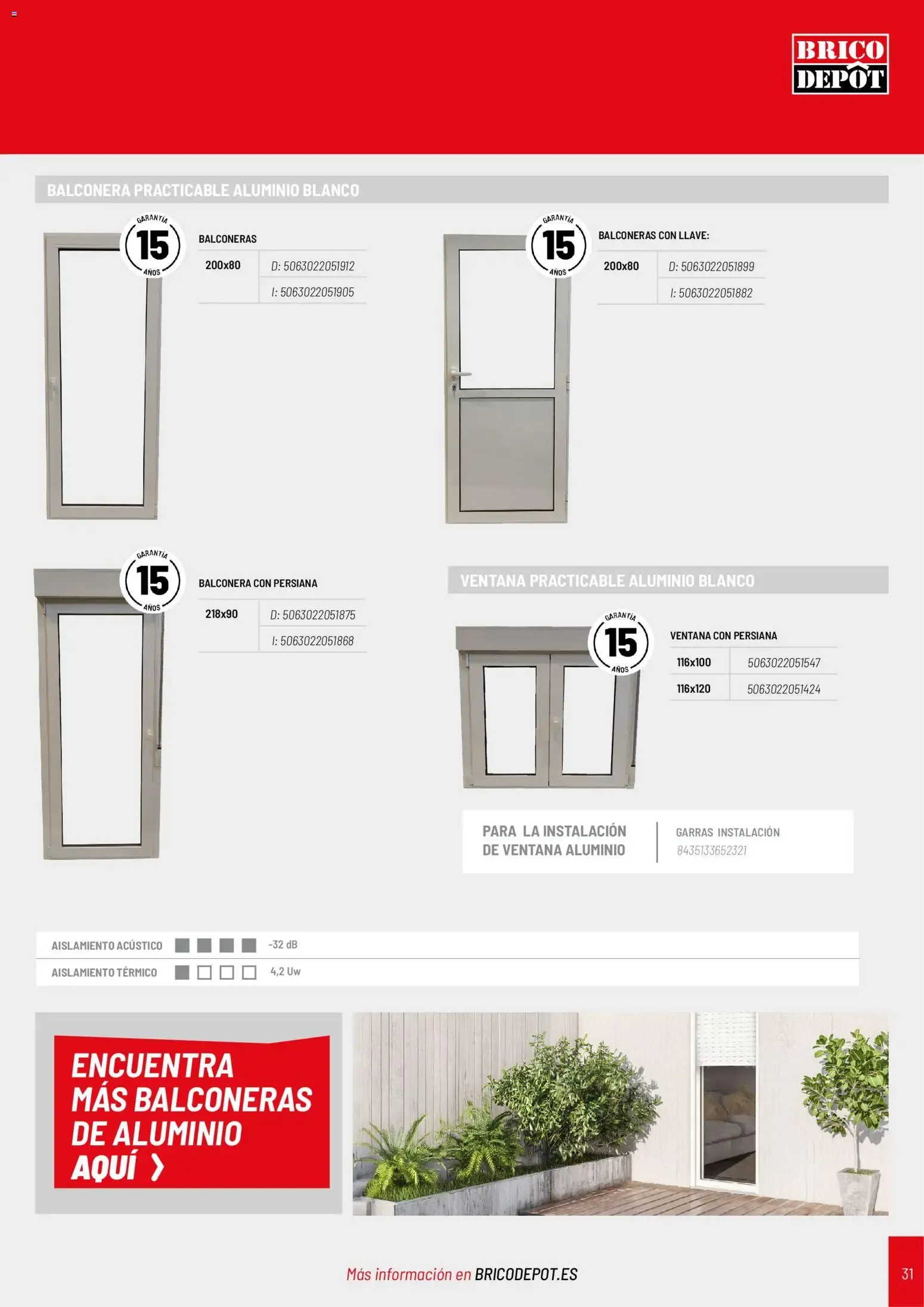 Catálogo de Brico Depôt Catálogo Puertas y Ventanas 2026 7 de octubre al 31 de diciembre 2026 - Página 31