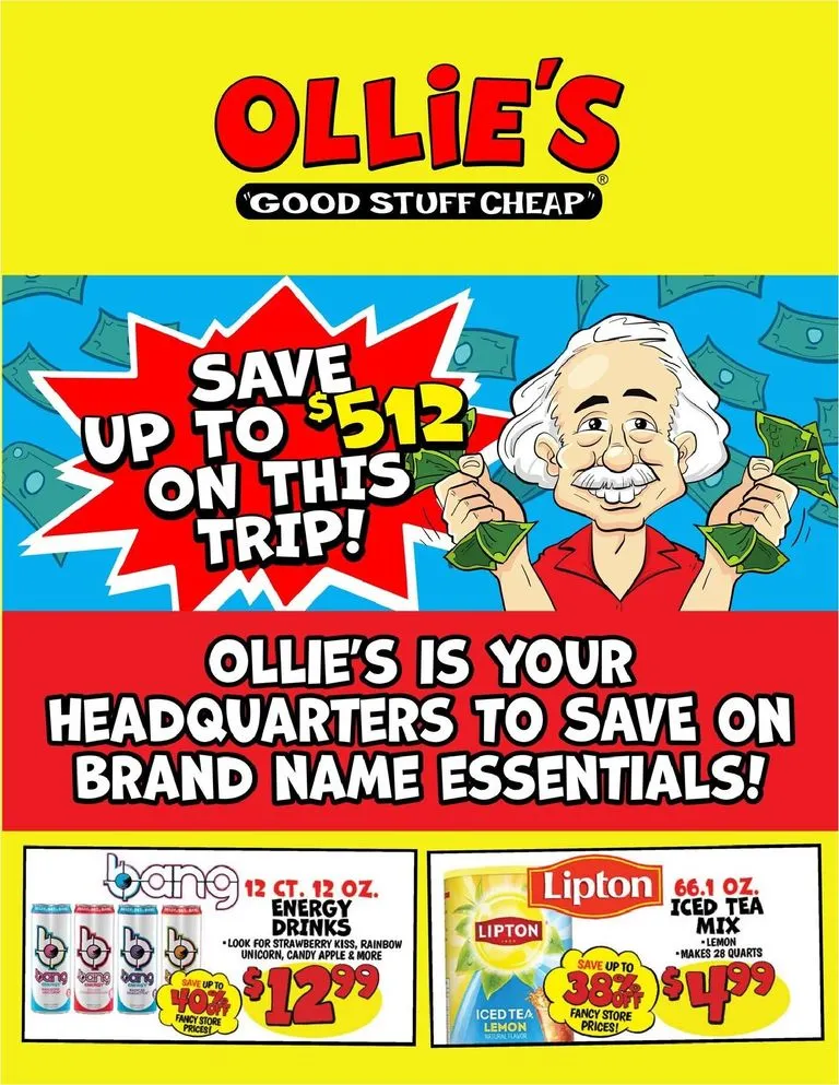 Weekly ad Current Ollie's - Brand Name Essentials leaflet valid from Thursday 08/06/2026 to Wednesday 08/12/2026 from August 6 to August 12 2026 - Page 1