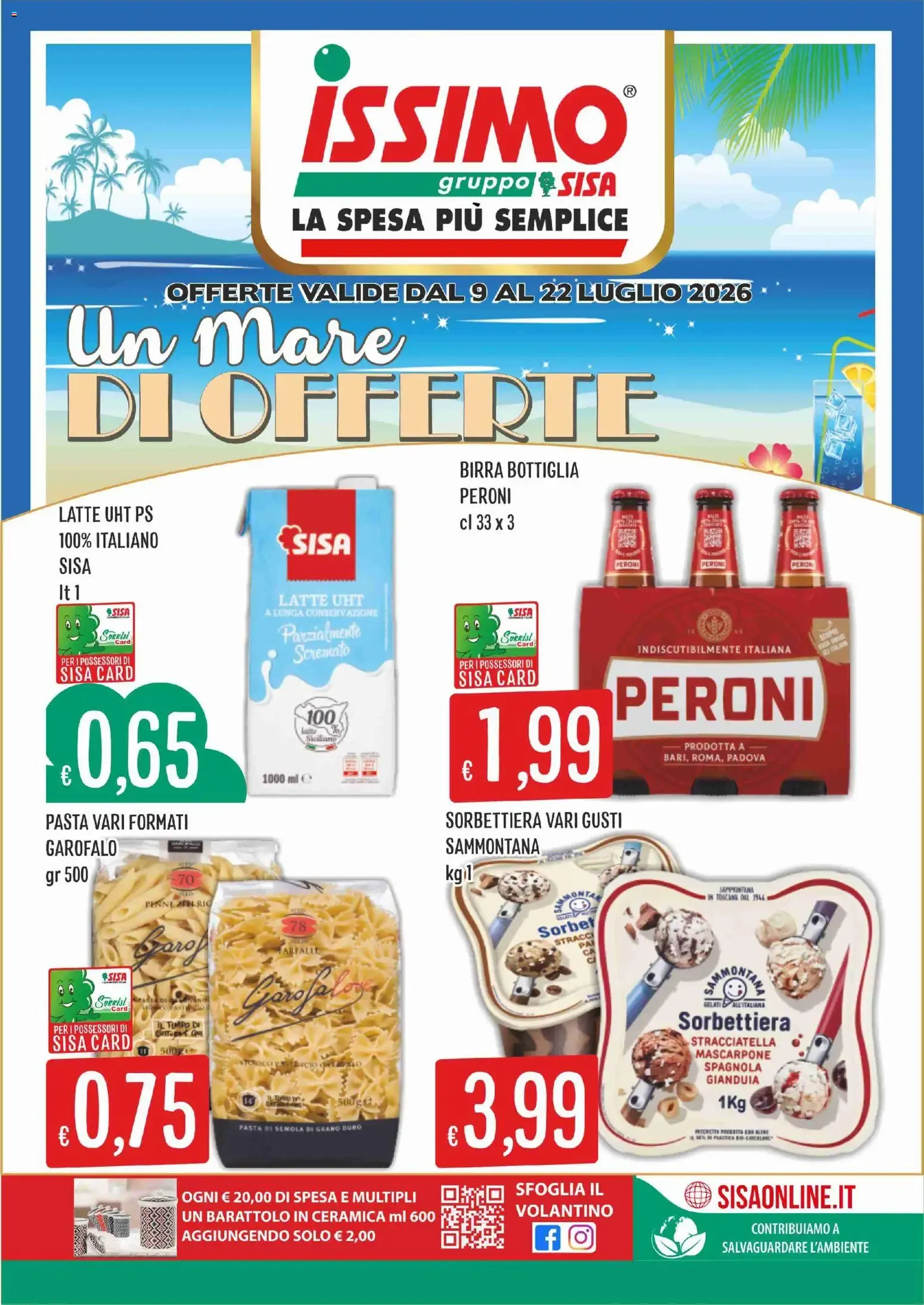 Nuovo SISA volantino Issimo dal 09/07/2026 > offerte anteprima 🛍️ da 9 luglio a 22 luglio di 2026 - Pagina del volantino 1