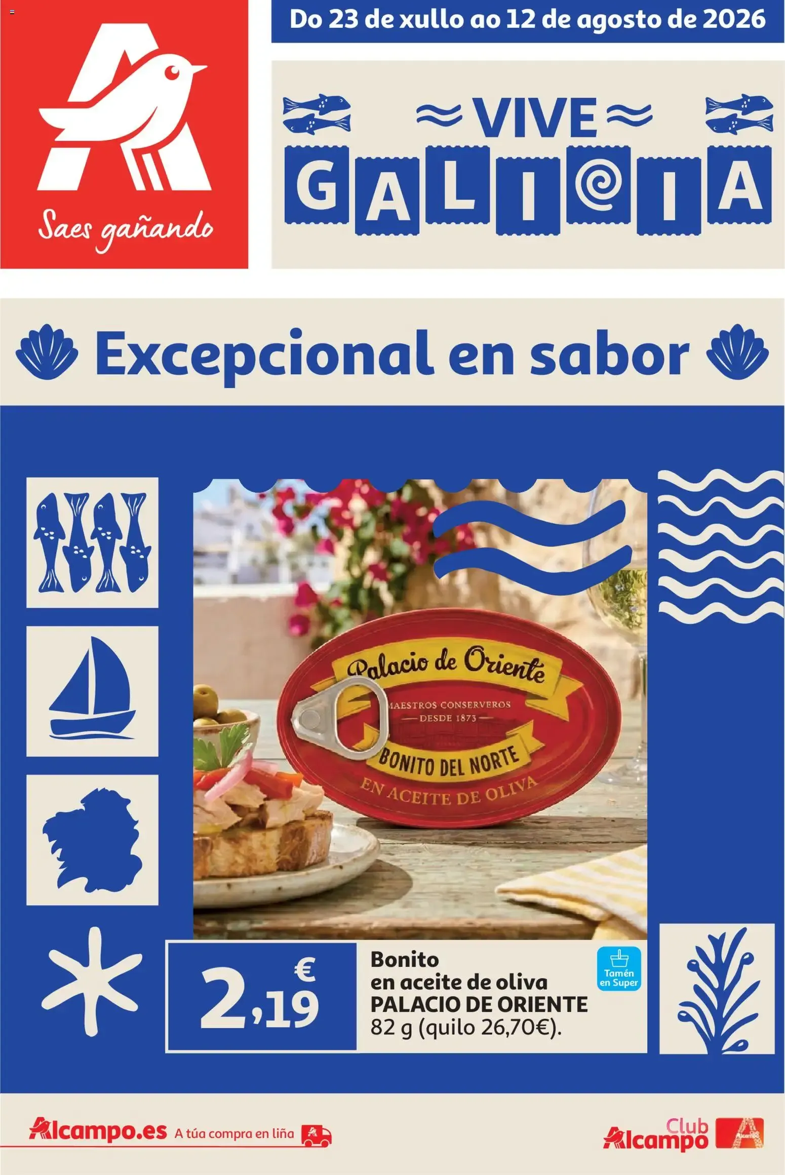 Catálogo de Alcampo Vive Galicia 23/07/2026 - 12/08/2026 23 de julio al 12 de agosto 2026 - Página 1