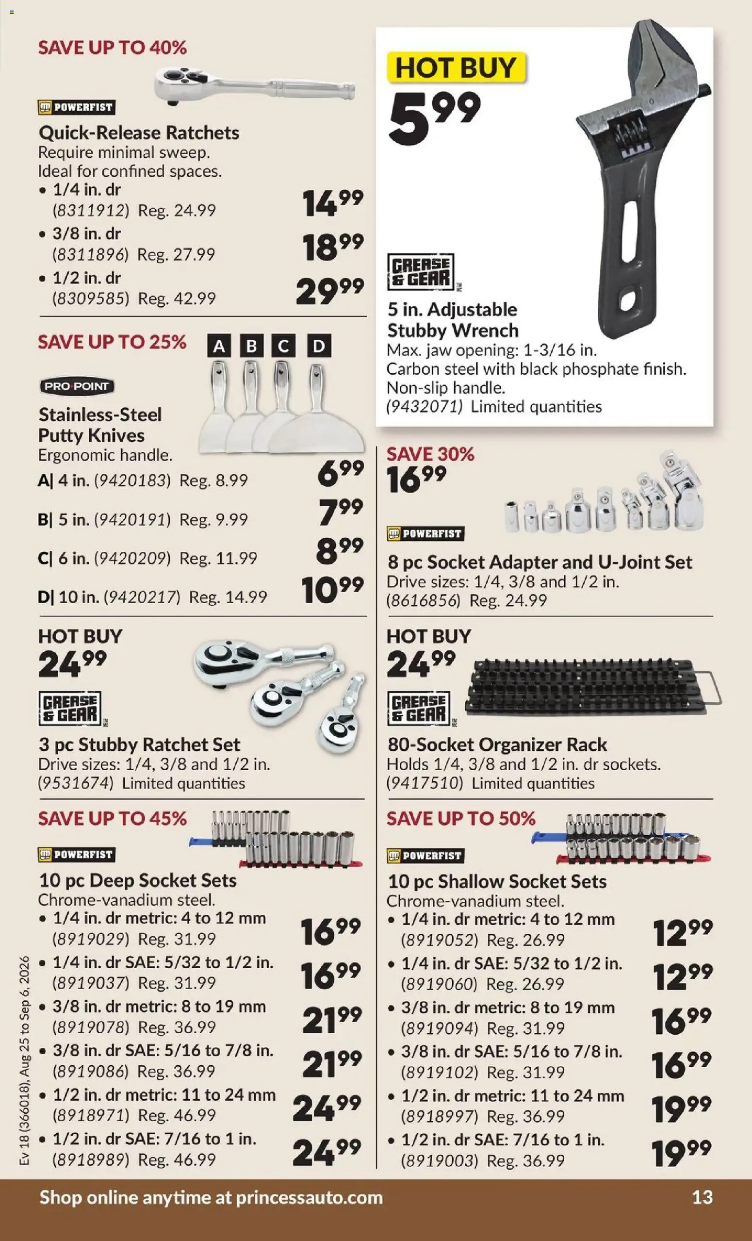Princess Auto flyer - 2 Week Sale! from Aug 25, 2026 > weekly specials & deals from August 25 to September 6 2026 - flyer page 14