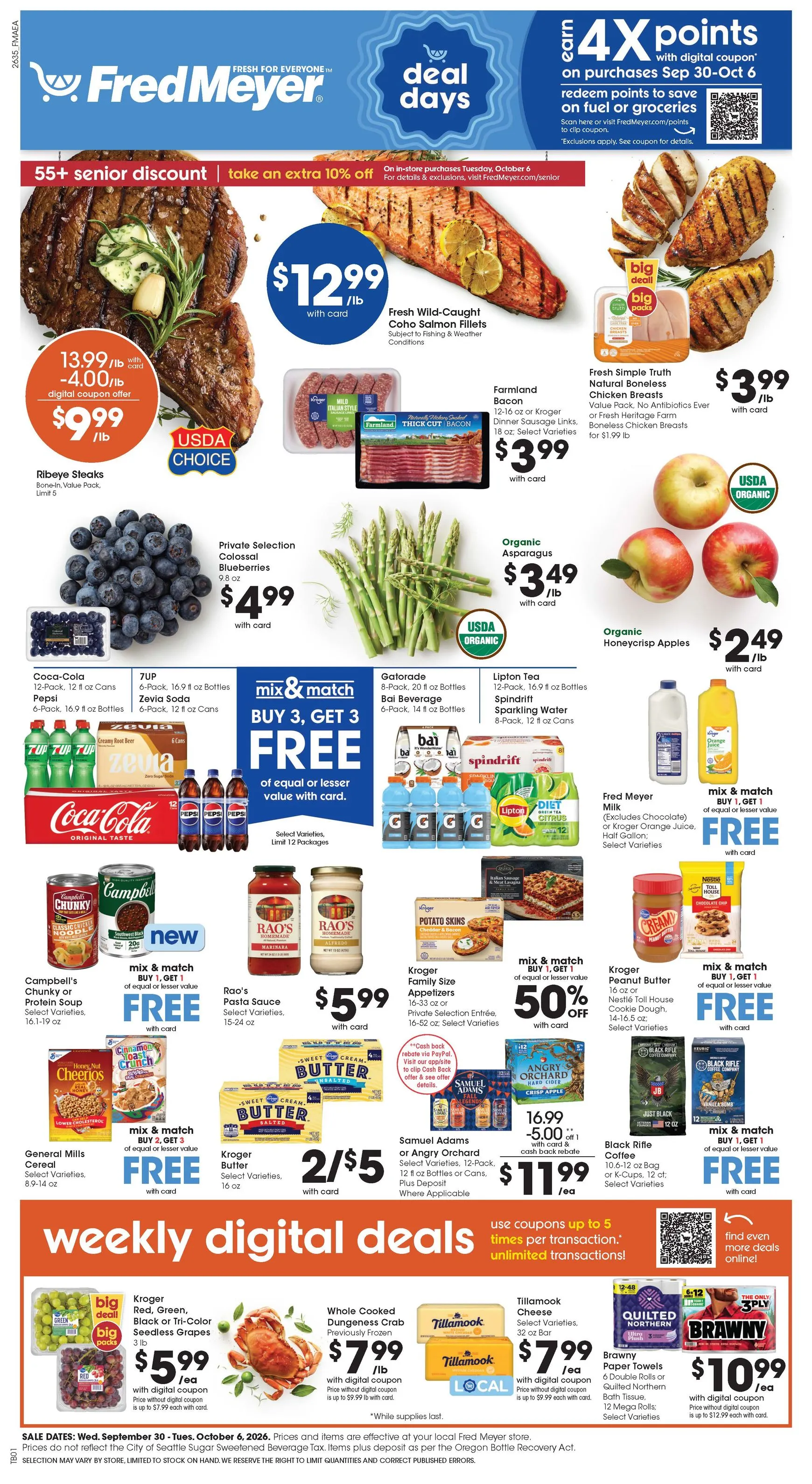Current Fred Meyer leaflet valid from Wednesday 09/30/2026 to Tuesday 10/06/2026