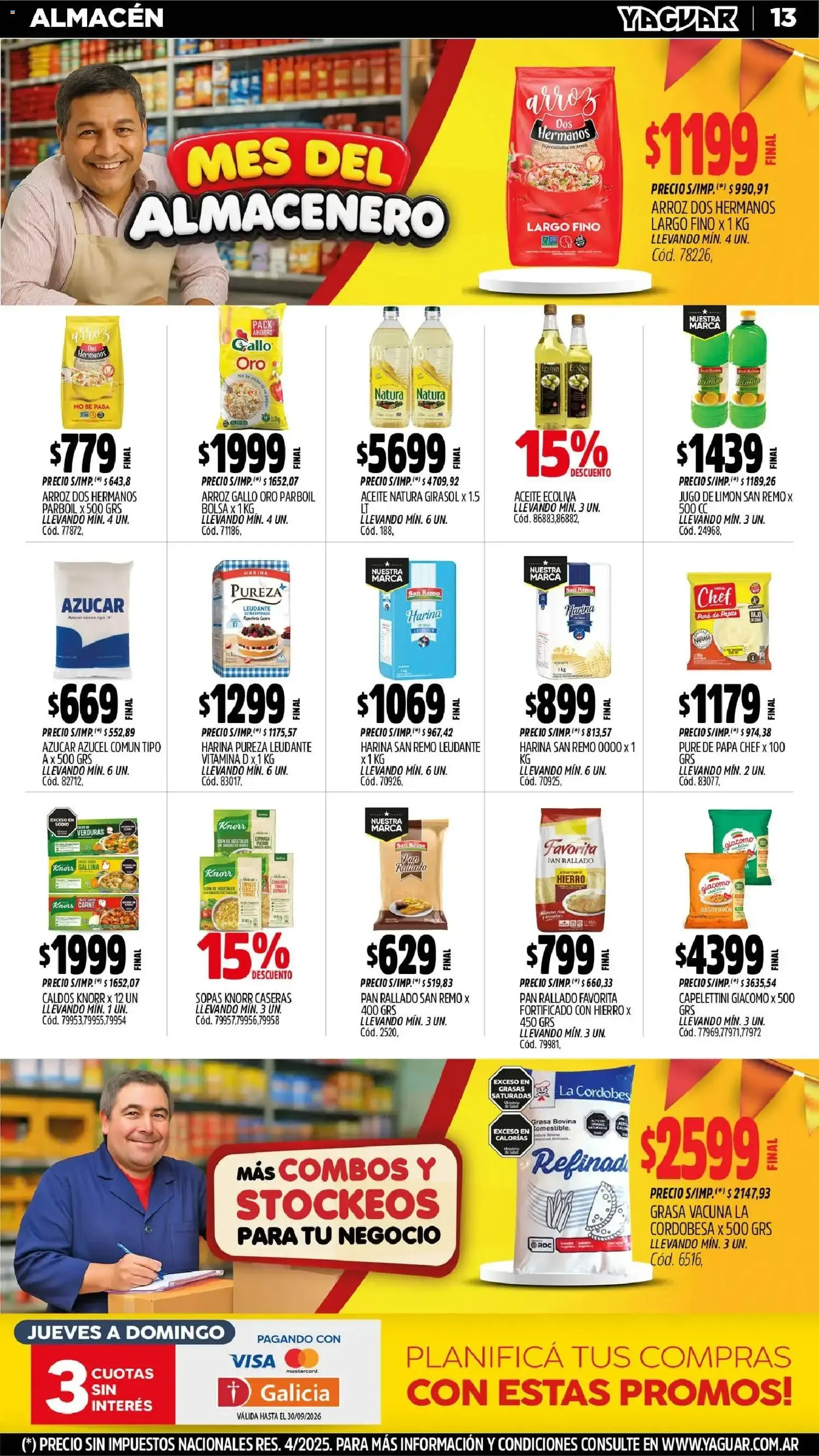 Ofertas de Mayorista Yaguar - Mes del Almacenero 31 de agosto al 5 de septiembre 2026 - Página 13 del catálogo