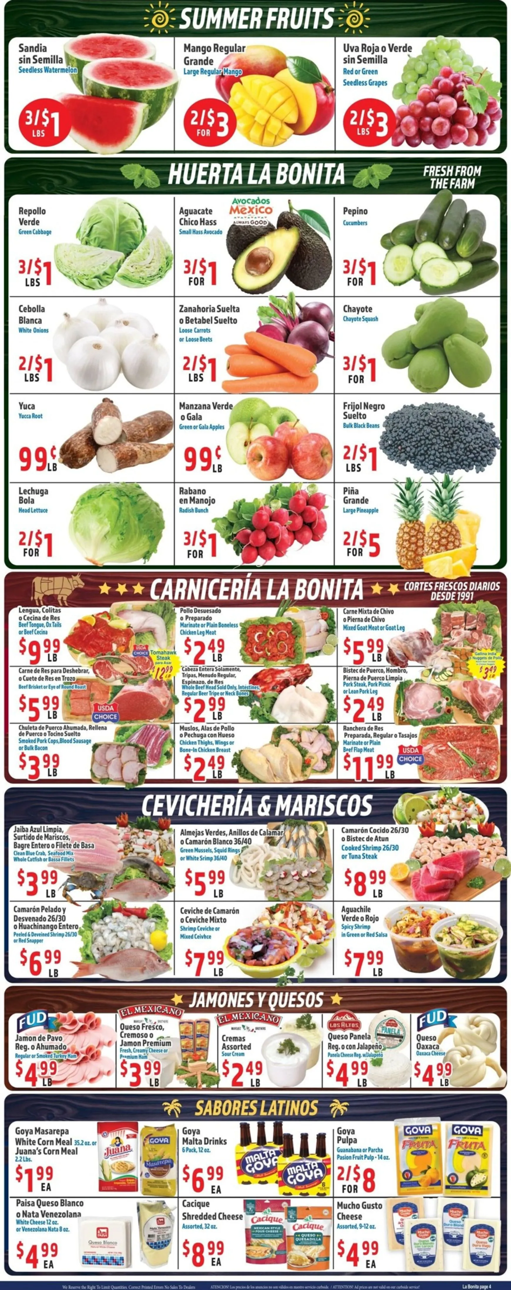 Weekly ad La Bonita Supermarkets from July 29 to August 4 2026 - Page 4