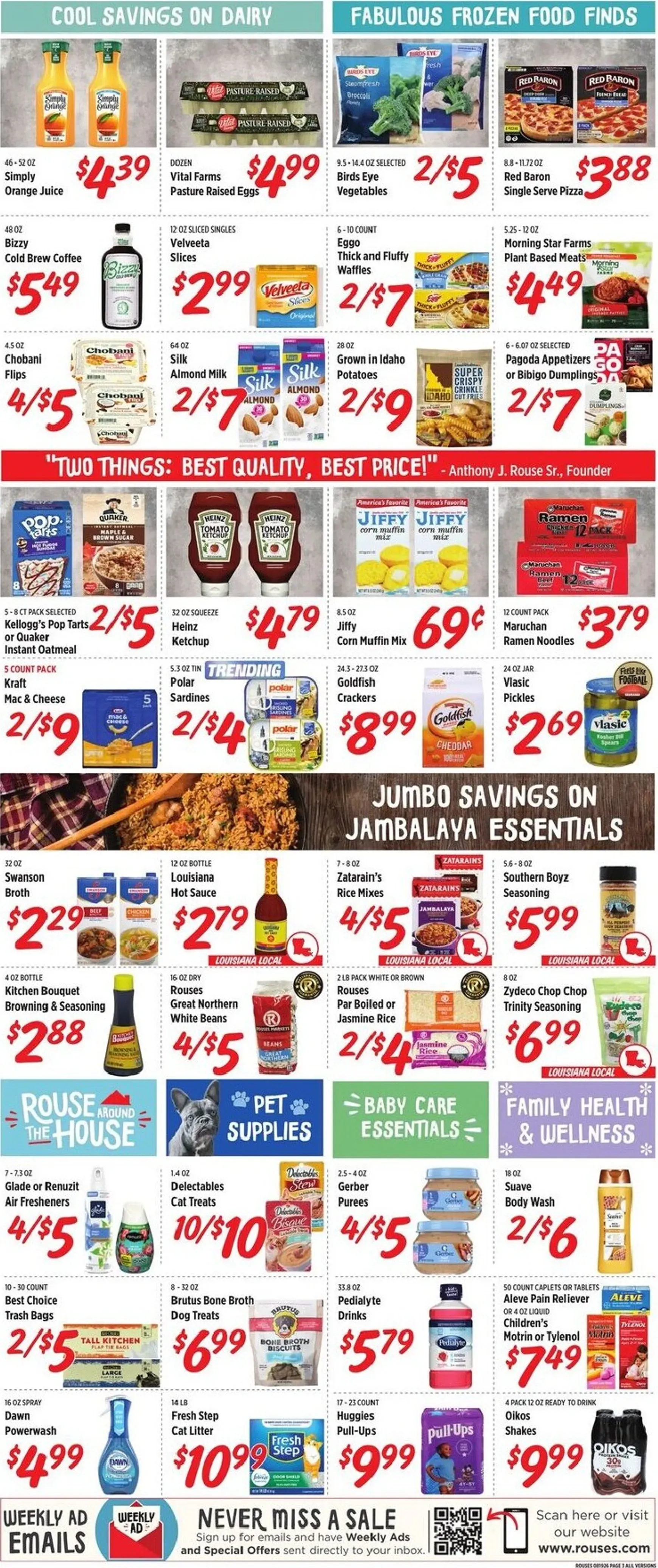 Weekly promotion Current Rouses Markets leaflet valid from Wednesday 08/19/2026 to Wednesday 08/26/2026 spanning from August 19 to August 26 2026 - Page 5 for Catalogue 365