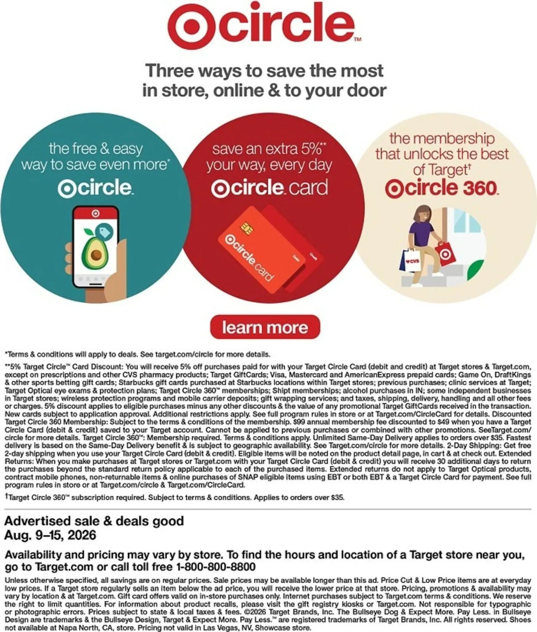 Weekly ad Current Target leaflet valid from Sunday 08/09/2026 to Saturday 08/15/2026 from August 9 to August 15 2026 - Page 44