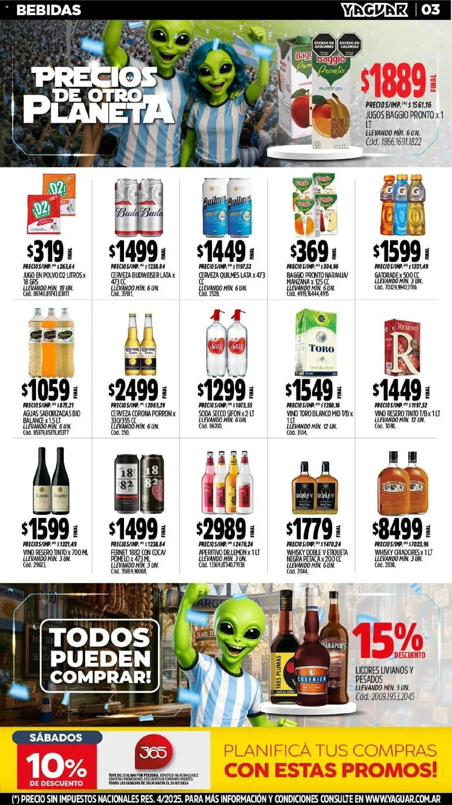 Ofertas de Mayorista Yaguar: Precios de Otro Planeta 13 de julio al 18 de julio 2026 - Página 4 del catálogo