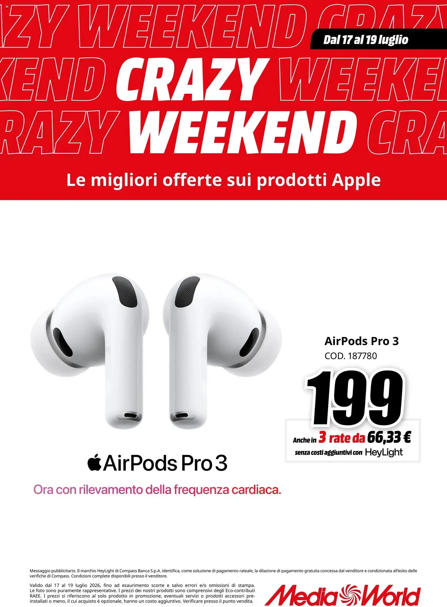 Nuovo Media World volantino Apple dal 17/07/2026 > offerte anteprima 🛍️ da 17 luglio a 19 luglio di 2026 - Pagina del volantino 3