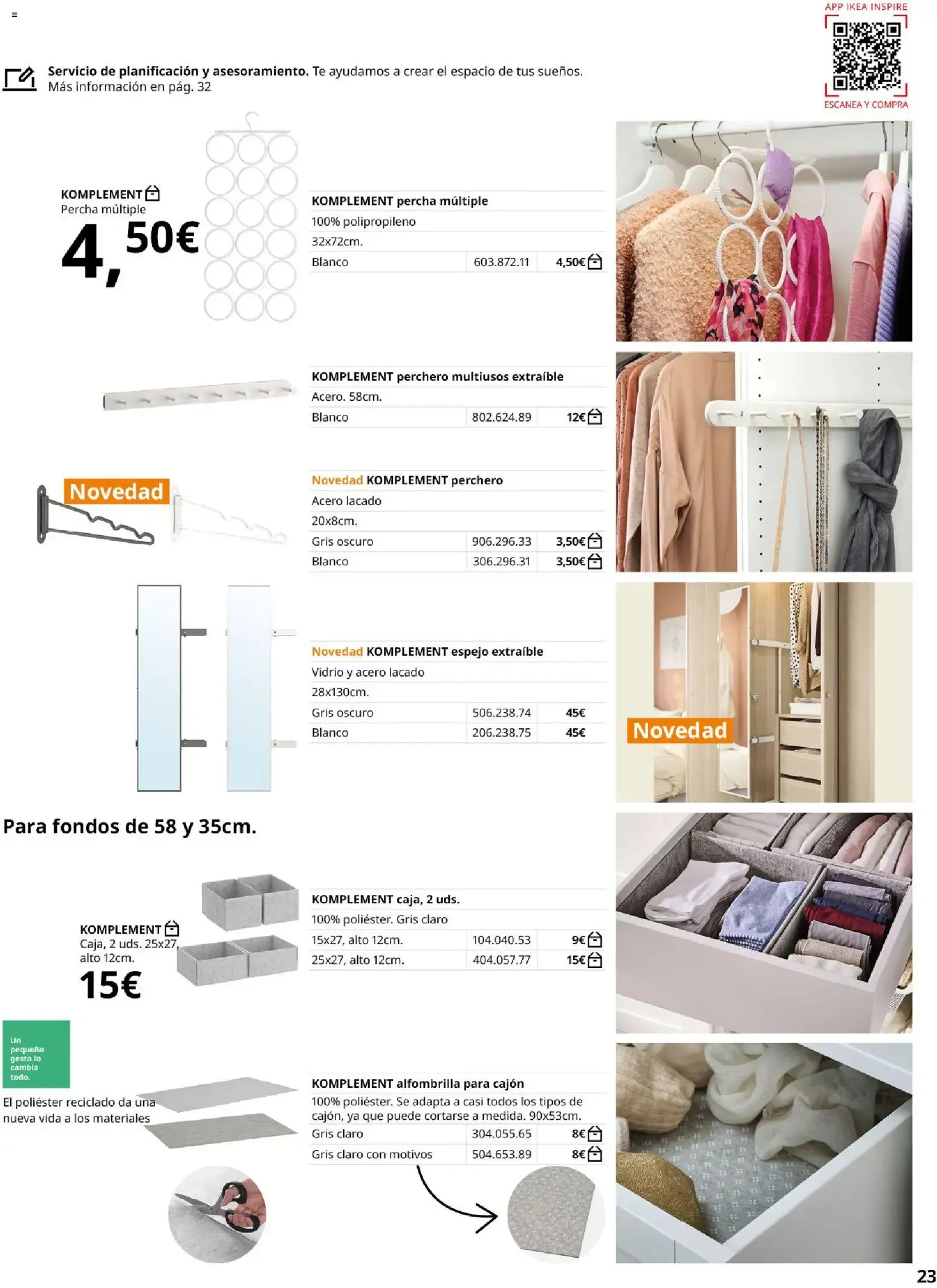 Catálogo de Guía de compra PAX y KOMPLEMENT - Sistema de armarios IKEA 1 de septiembre al 31 de enero 2027 - Página 23