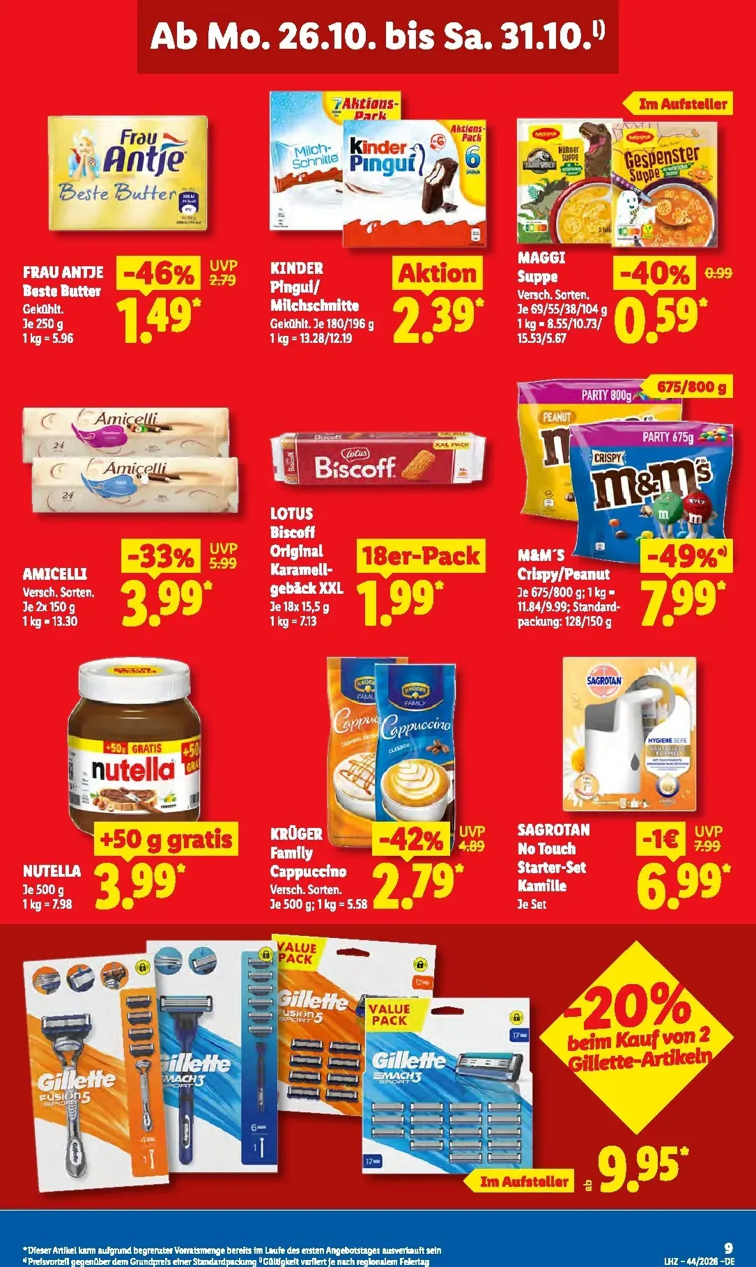 Lidl Prospekt nächste Woche – von Montag 26.10.2026 bis Samstag 31.10.2026 von 26. Oktober bis 31. Oktober 2026 - Prospekt seite 20