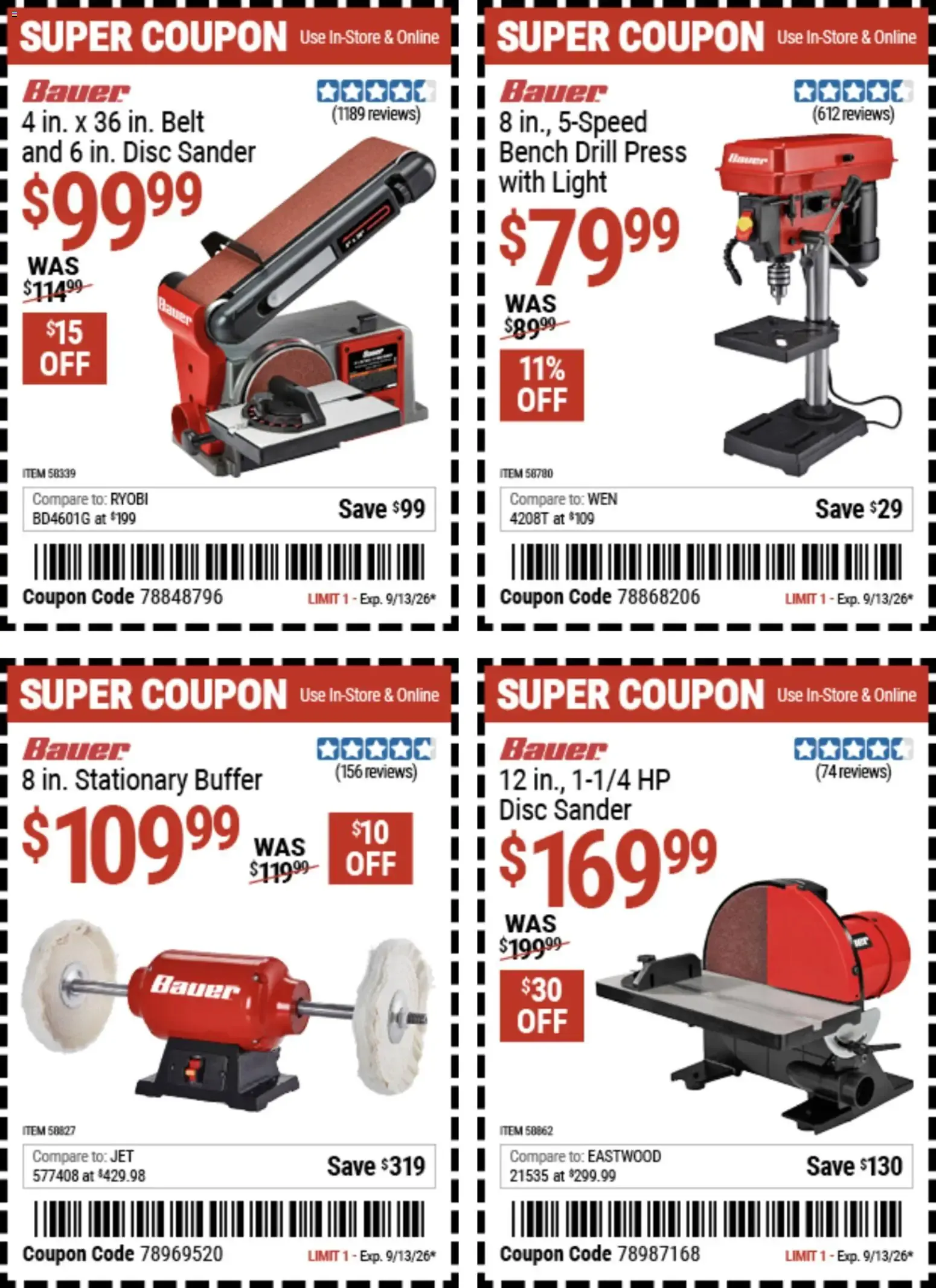 Weekly ad Harbor Freight Coupon Deals from August 31 to September 13 2026 - Page 2