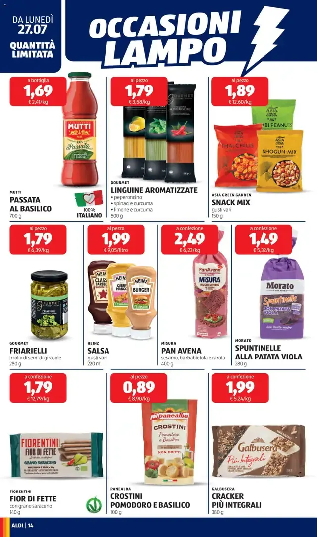Aldi volantino - scopri il nuovo volantino valido dal 27/07/2026 ⭐️ da 27 luglio a 2 agosto di 2026 - Pagina del volantino 14
