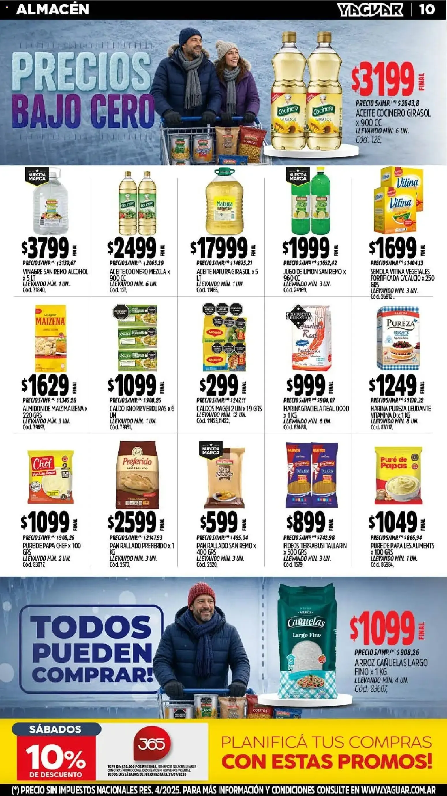 Ofertas de Mayorista Yaguar - Precios Bajo Cero 20 de julio al 25 de julio 2026 - Página 10 del catálogo