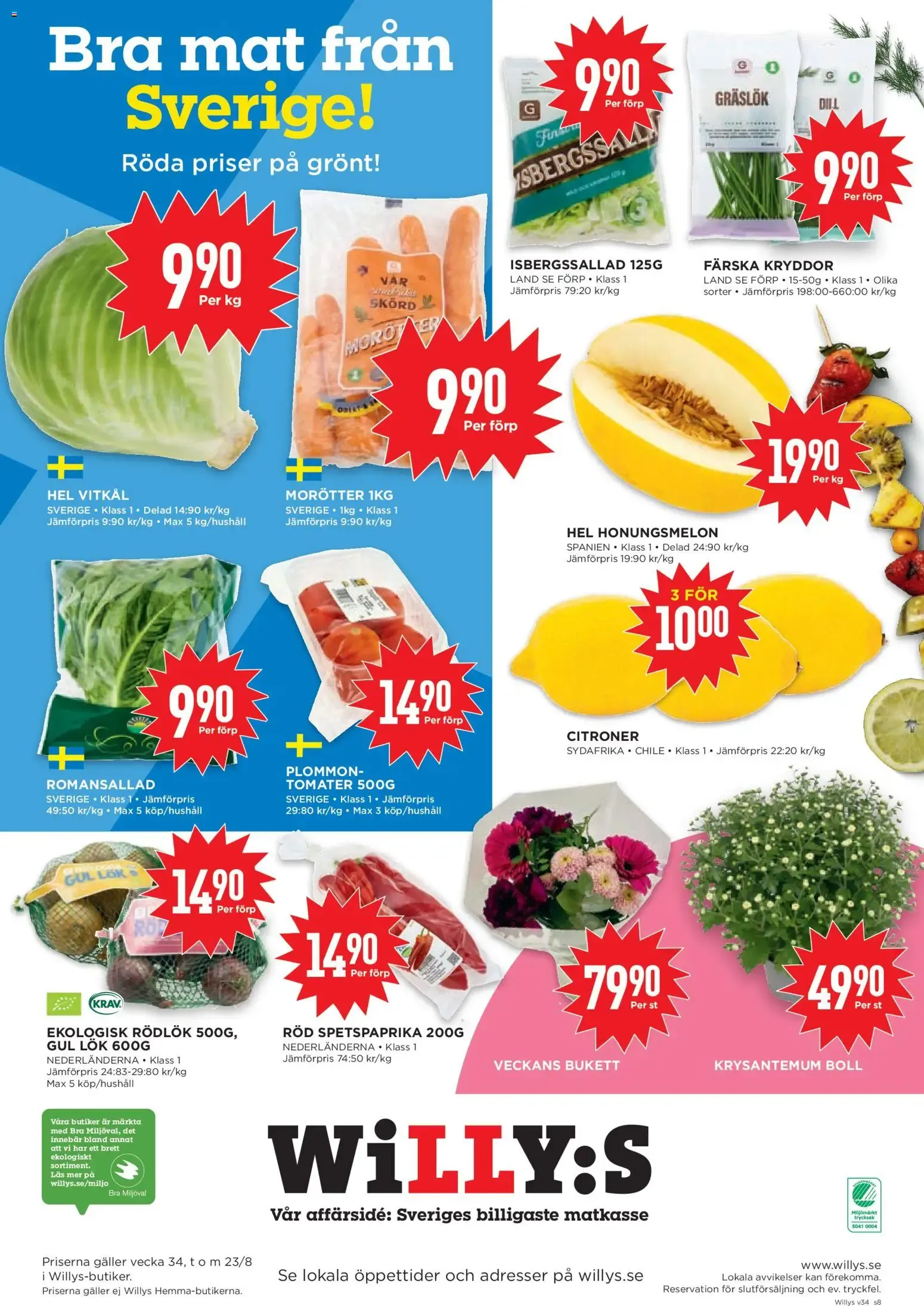 Willys erbjudanden från 17/08/2026 - 23/08/2026 > Reklamblad nuvarande rabatter från 17 augusti till 23 augusti 2026 - Reklamblad sidor 8