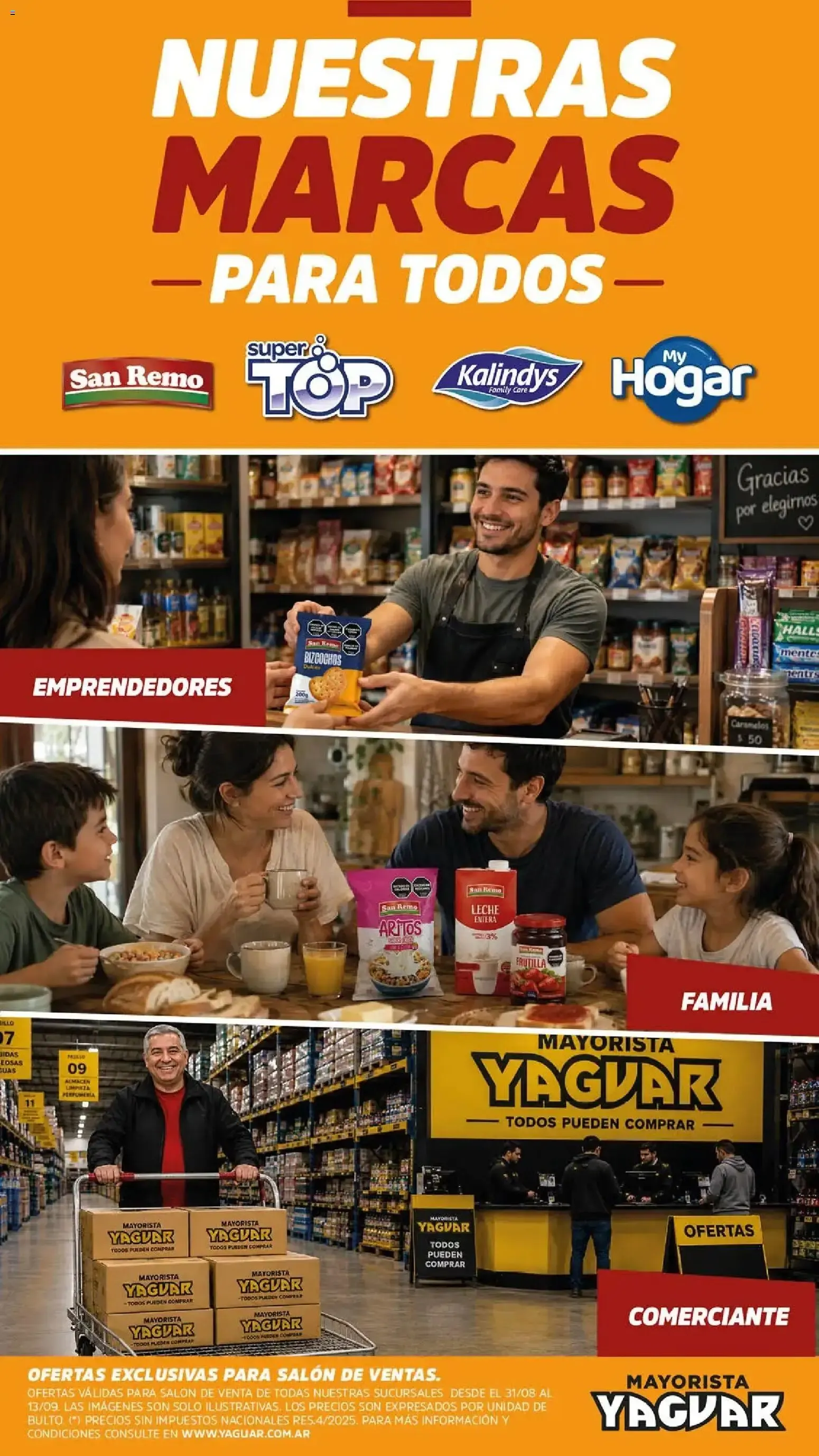 Ofertas de Mayorista Yaguar - Nuestras Marcas Para Todos 31 de agosto al 13 de septiembre 2026 - Página 1 del catálogo