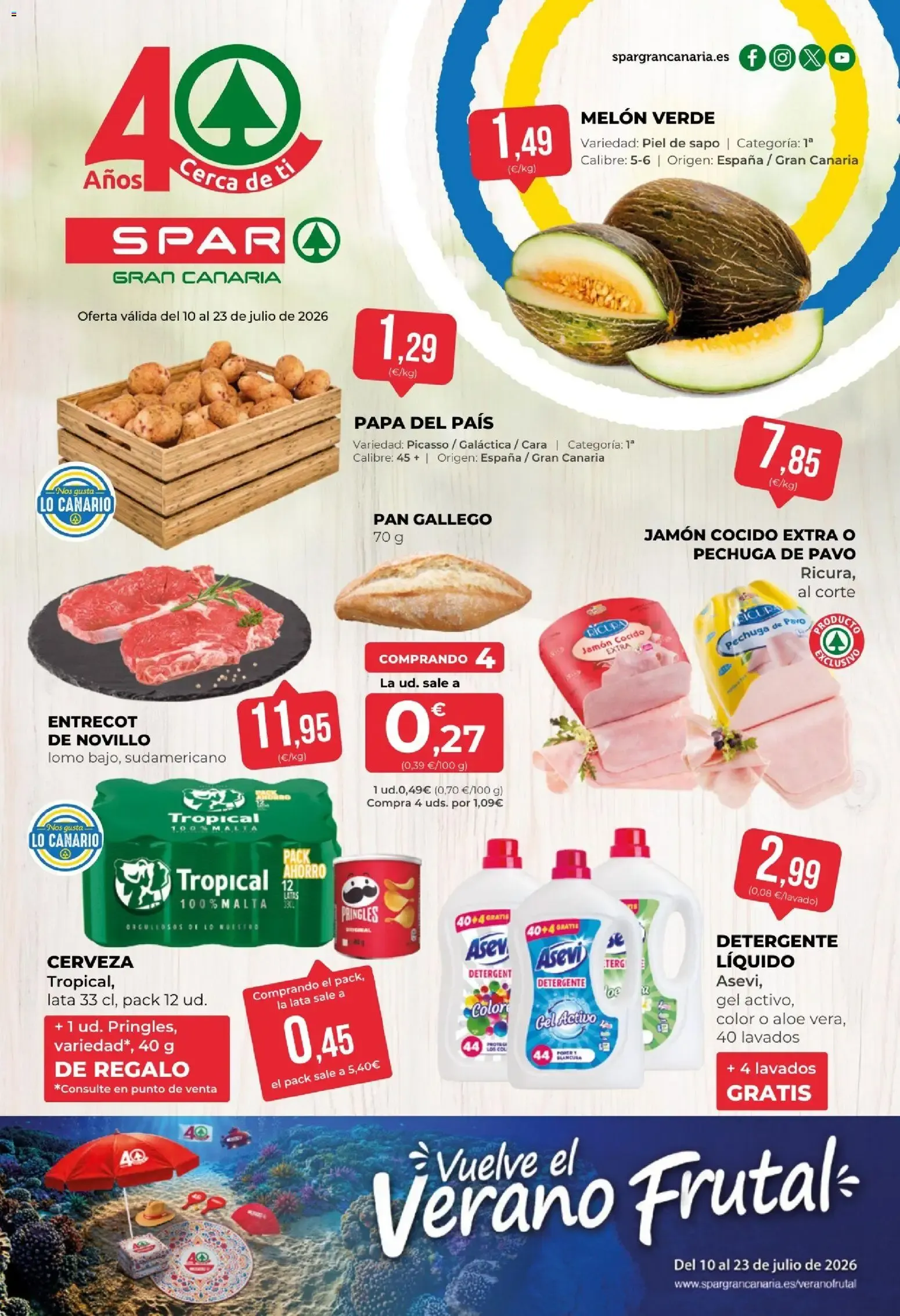 Catálogo de Spar Gran Canaria: Vuelve el Verano Frutal 10 de julio al 23 de julio 2026 - Página 1